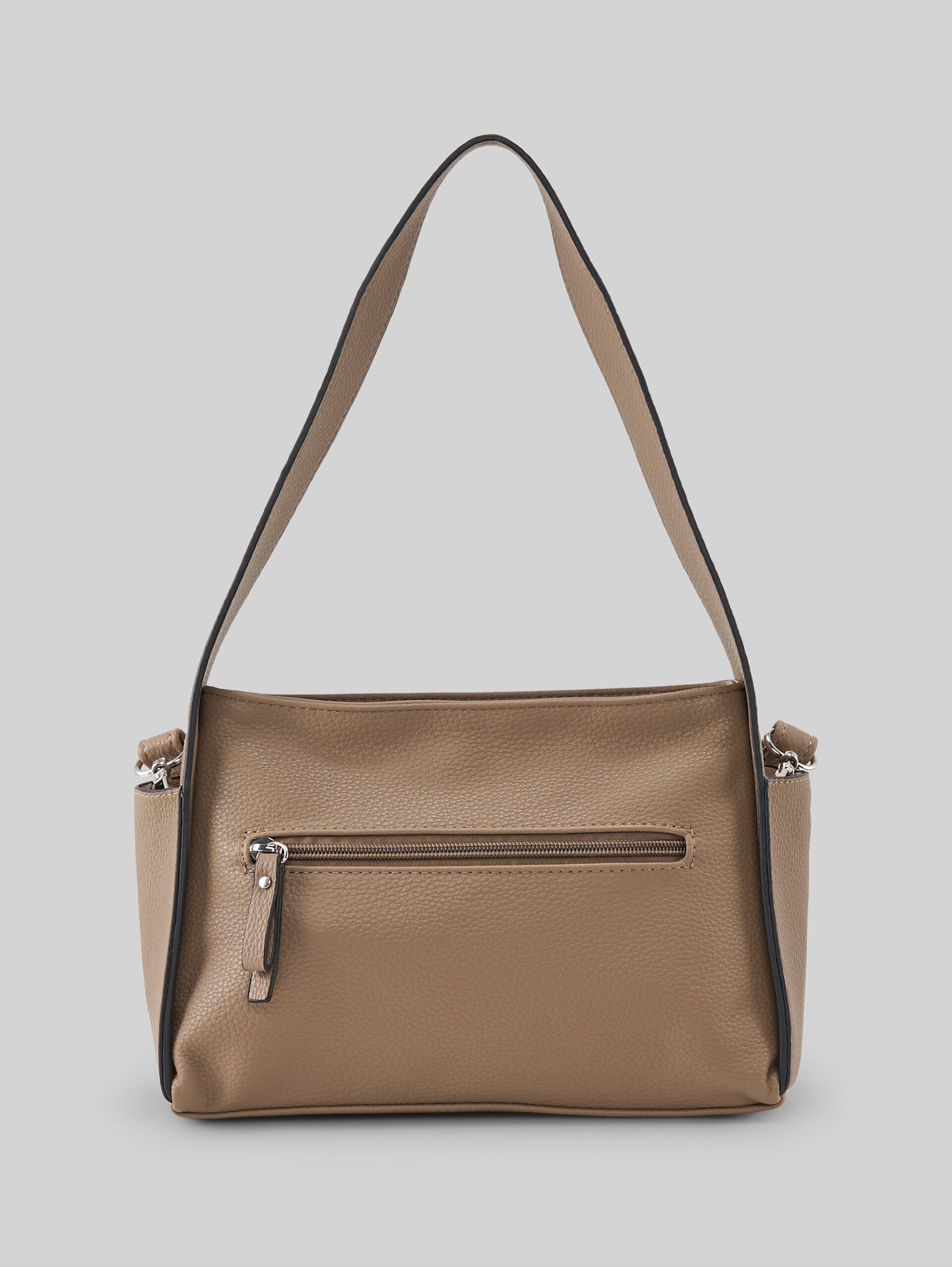 TTROWAN Schultertasche aus Lederimitat - taupe / taupe - Produkt-Rückansicht
