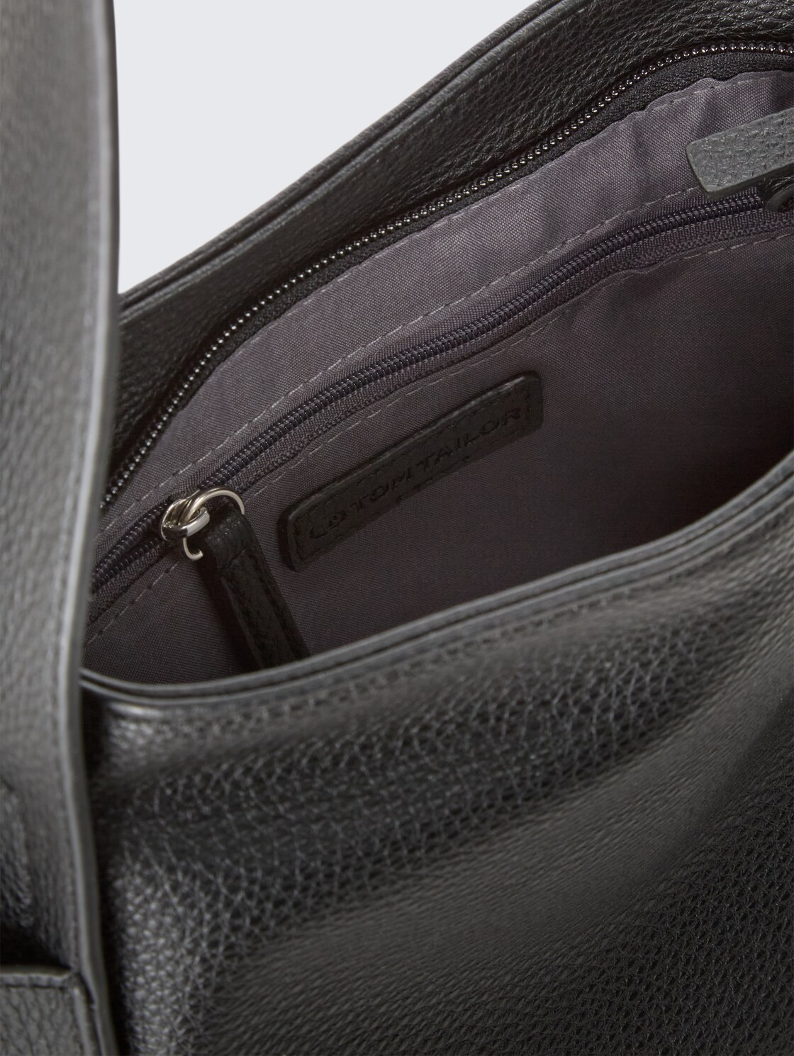 TTROWAN Schultertasche aus Lederimitat - schwarz / black - seitliche Produkt-Ansicht 