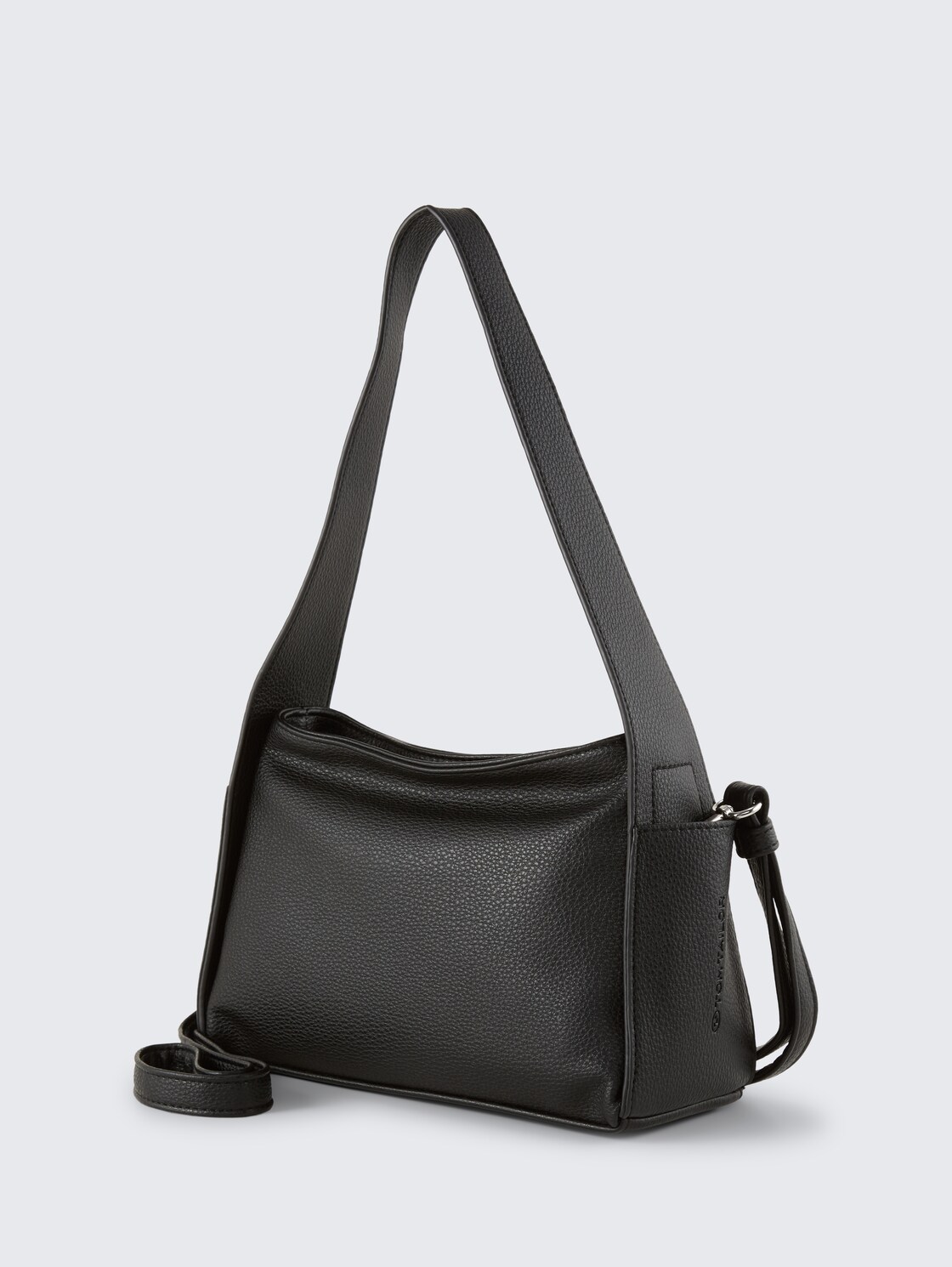 TTROWAN Schultertasche aus Lederimitat - schwarz / black - seitliche Produkt-Ansicht 