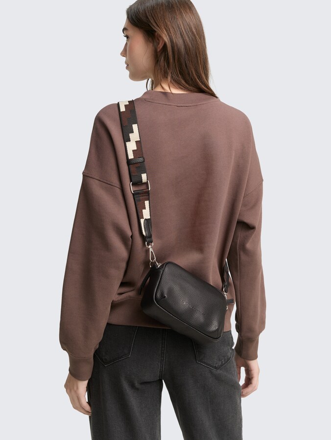 TTSADA kunstleren schoudertas door Denim Female, schwarz / black