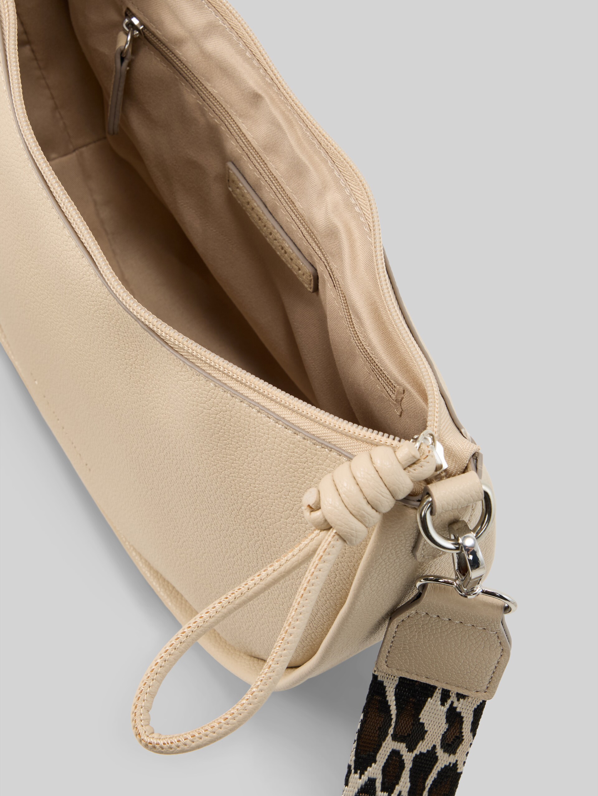 TTTATIANA schoudertas met geweven riem met patroon - beige / beige - zijaanzicht product 