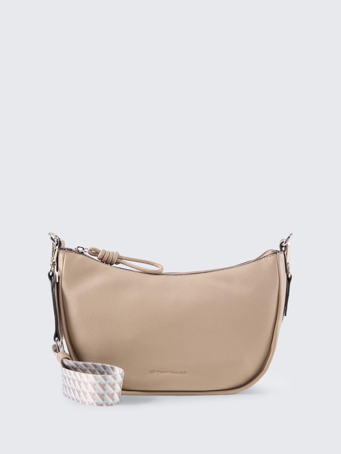 TTTATIANA Umhängetasche mit gemustertem Webriemen - taupe / taupe - Vorder-Produkt-Ansicht