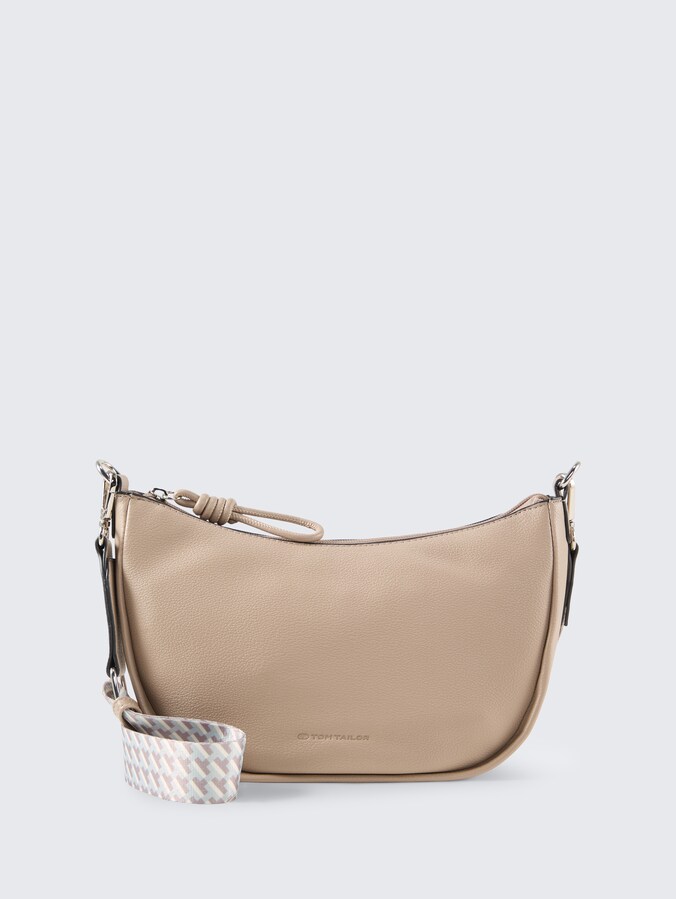 TTTATIANA shoulder bag with patterned woven strap by Women, taupe / taupe