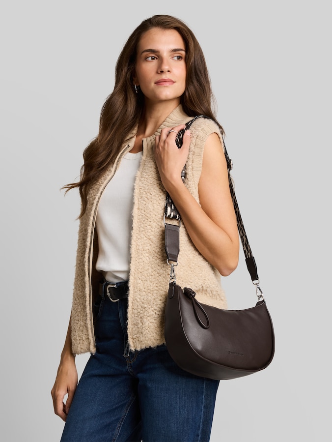 TTTATIANA Sac à bandoulière avec bandoulière tissée à motifs par Women, dark brown