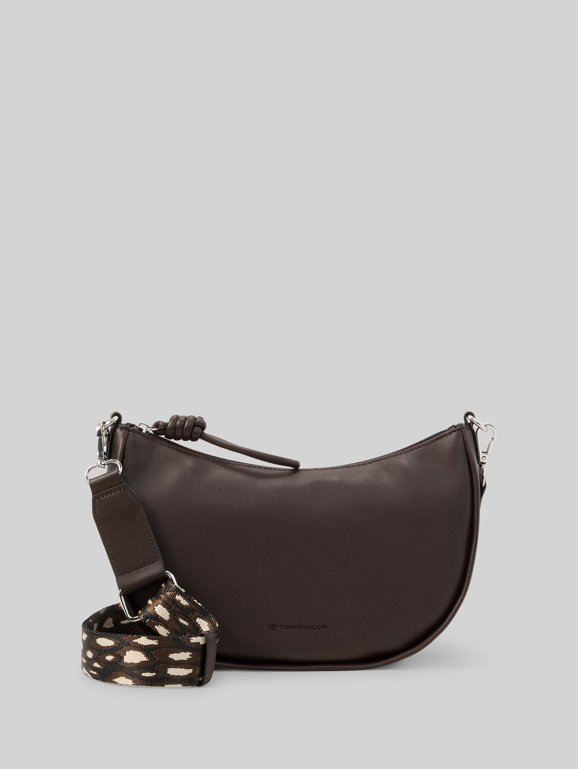 TTTATIANA schoudertas met geweven riem met patroon - dark brown - Product vooraanzicht