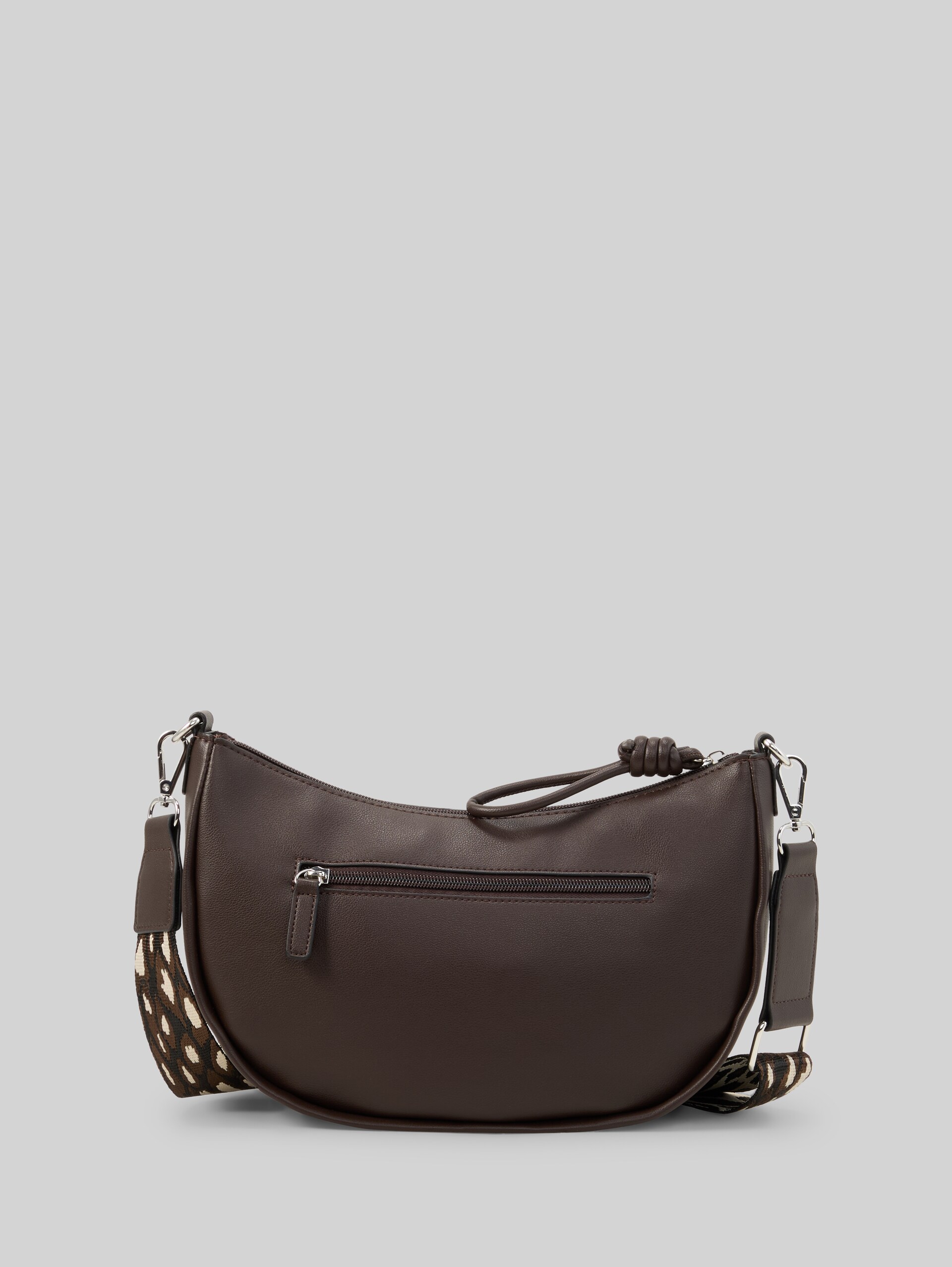 TTTATIANA schoudertas met geweven riem met patroon - dark brown - Achteraanzicht product