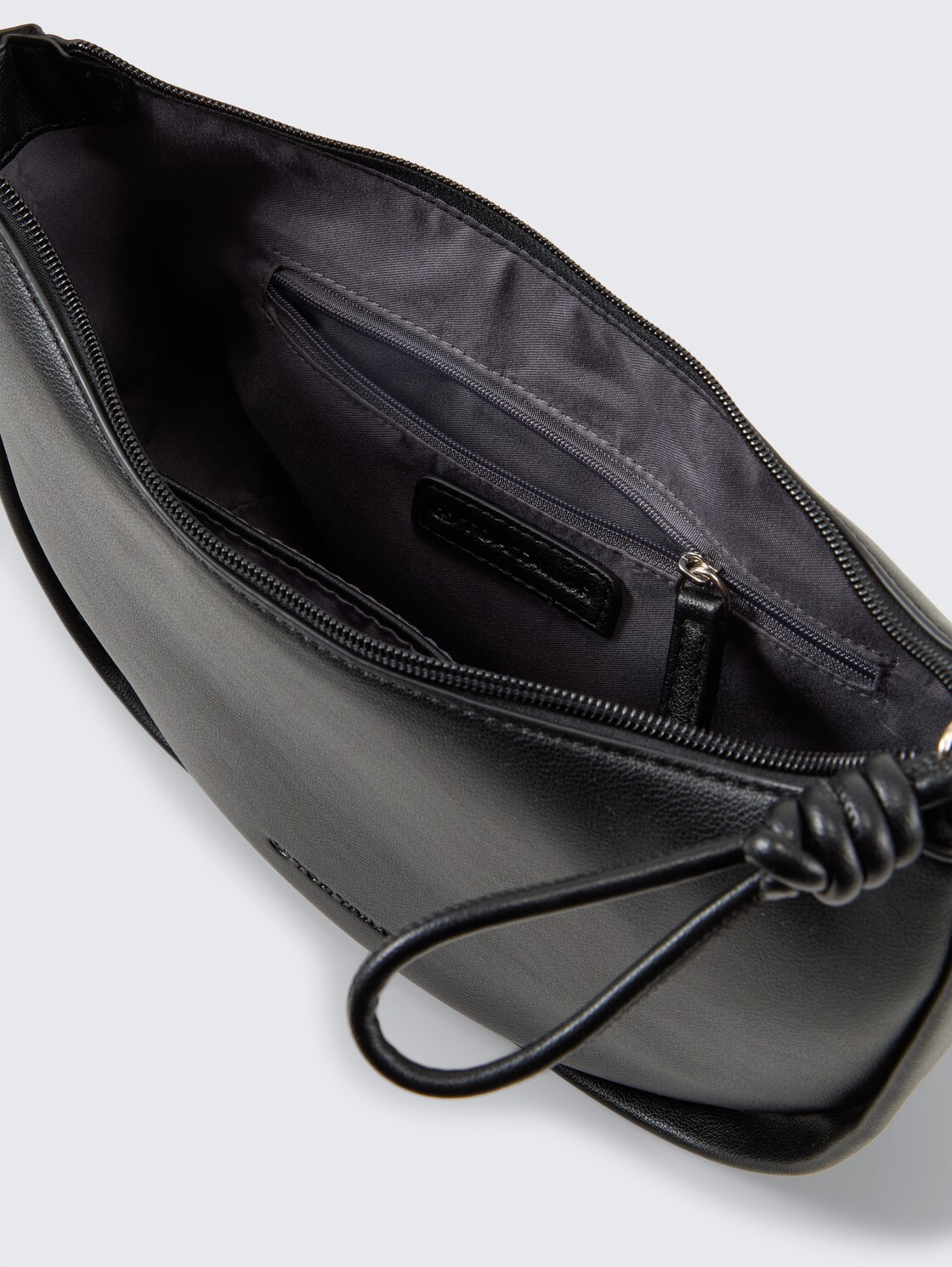 TTTATIANA Umhängetasche mit gemustertem Webriemen - schwarz / black - seitliche Produkt-Ansicht 