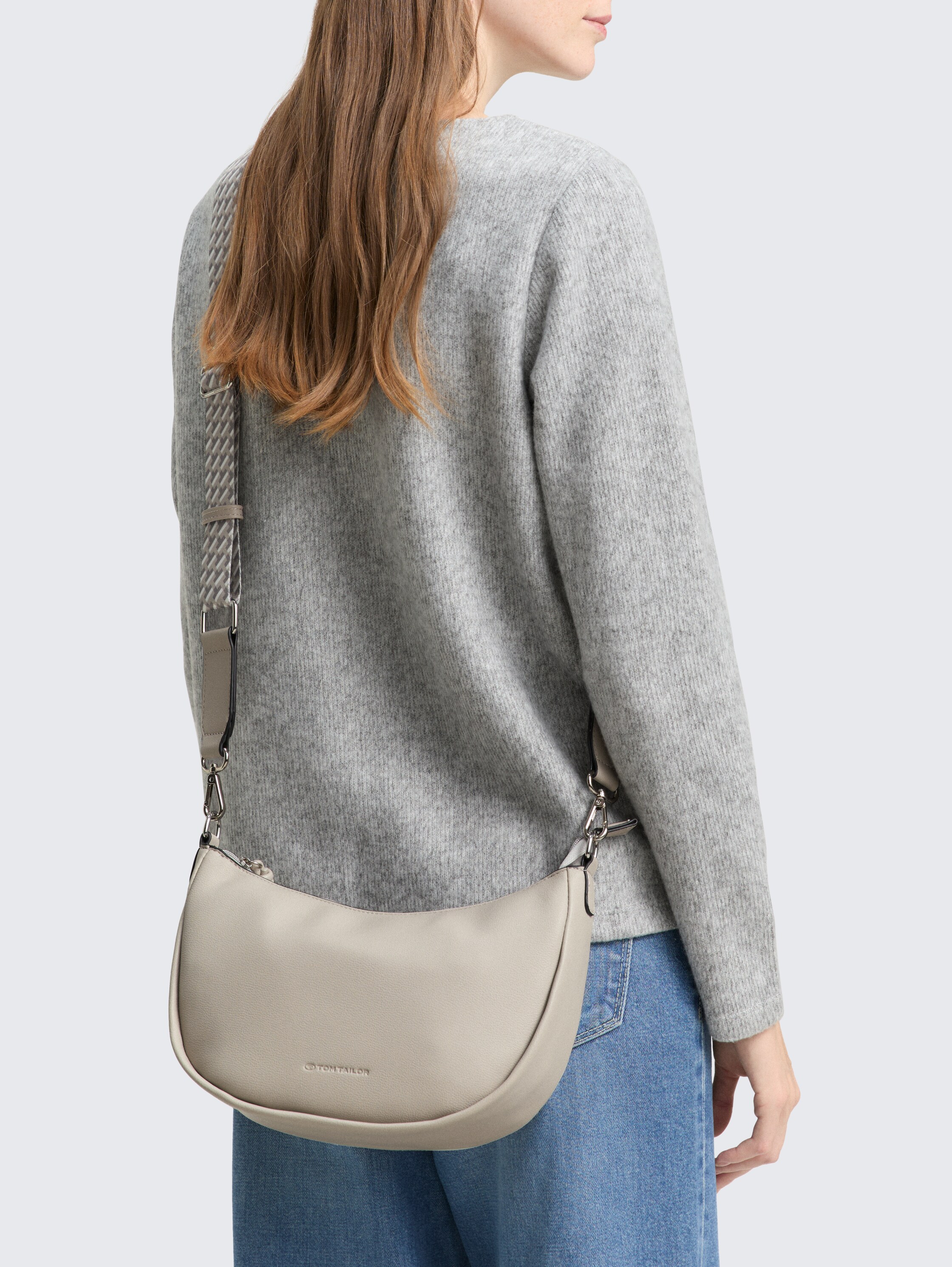 TTTATIANA Umhängetasche mit gemustertem Webriemen - grey - 