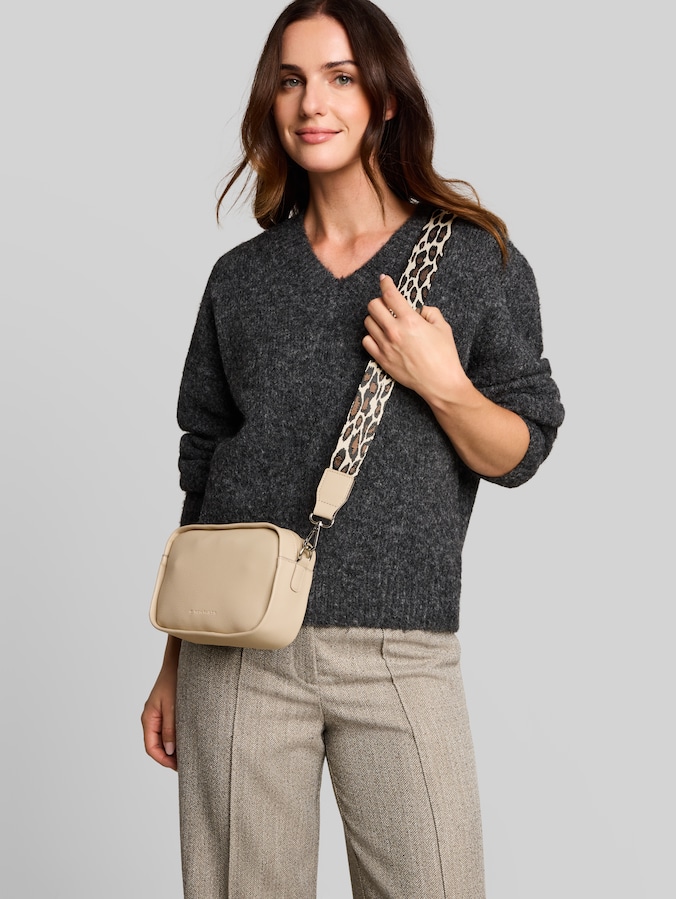 TTTATIANA schoudertas met geweven riem met patroon door Women, beige / beige