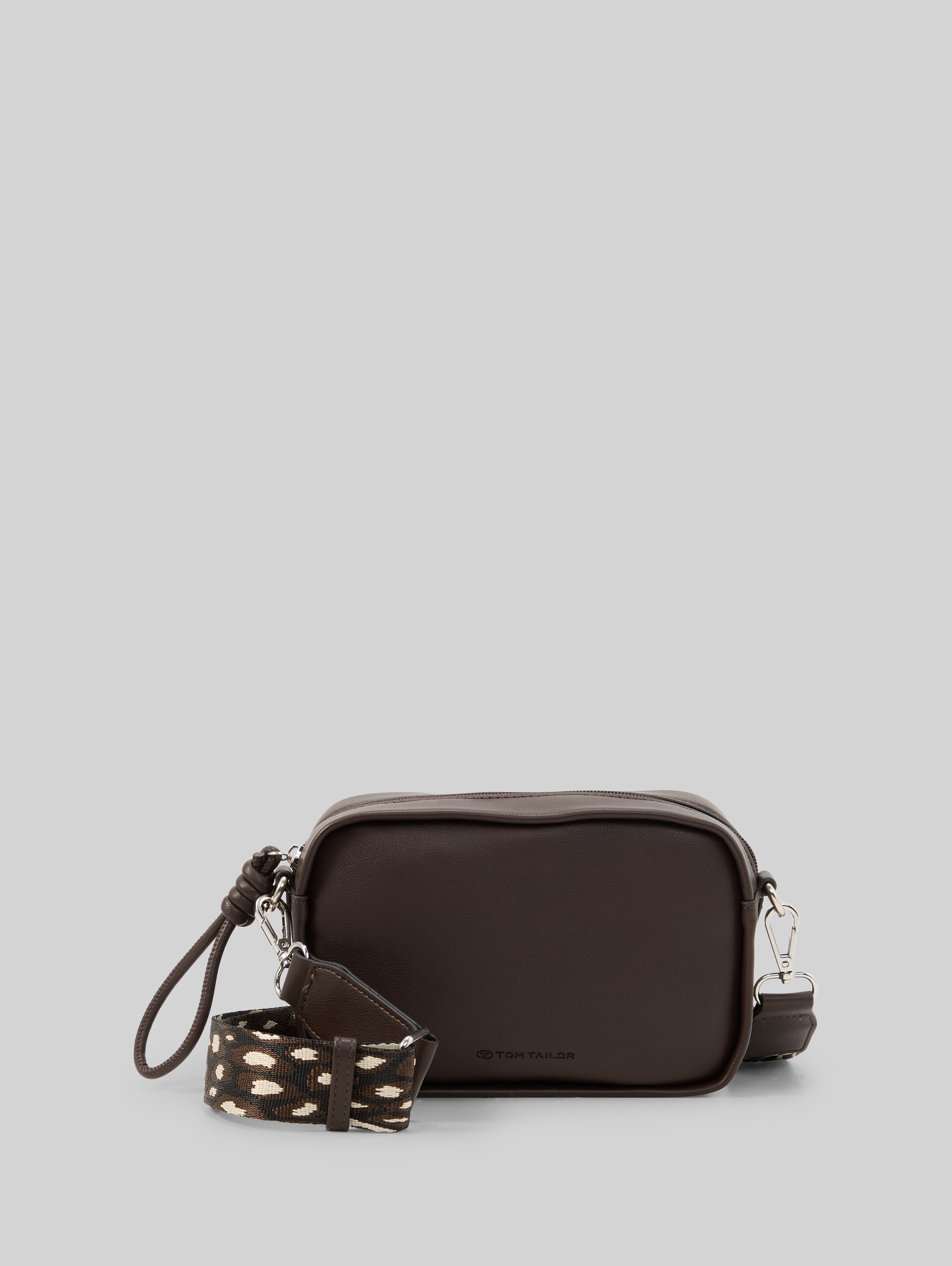 TTTATIANA schoudertas met geweven riem met patroon - dark brown - Product vooraanzicht