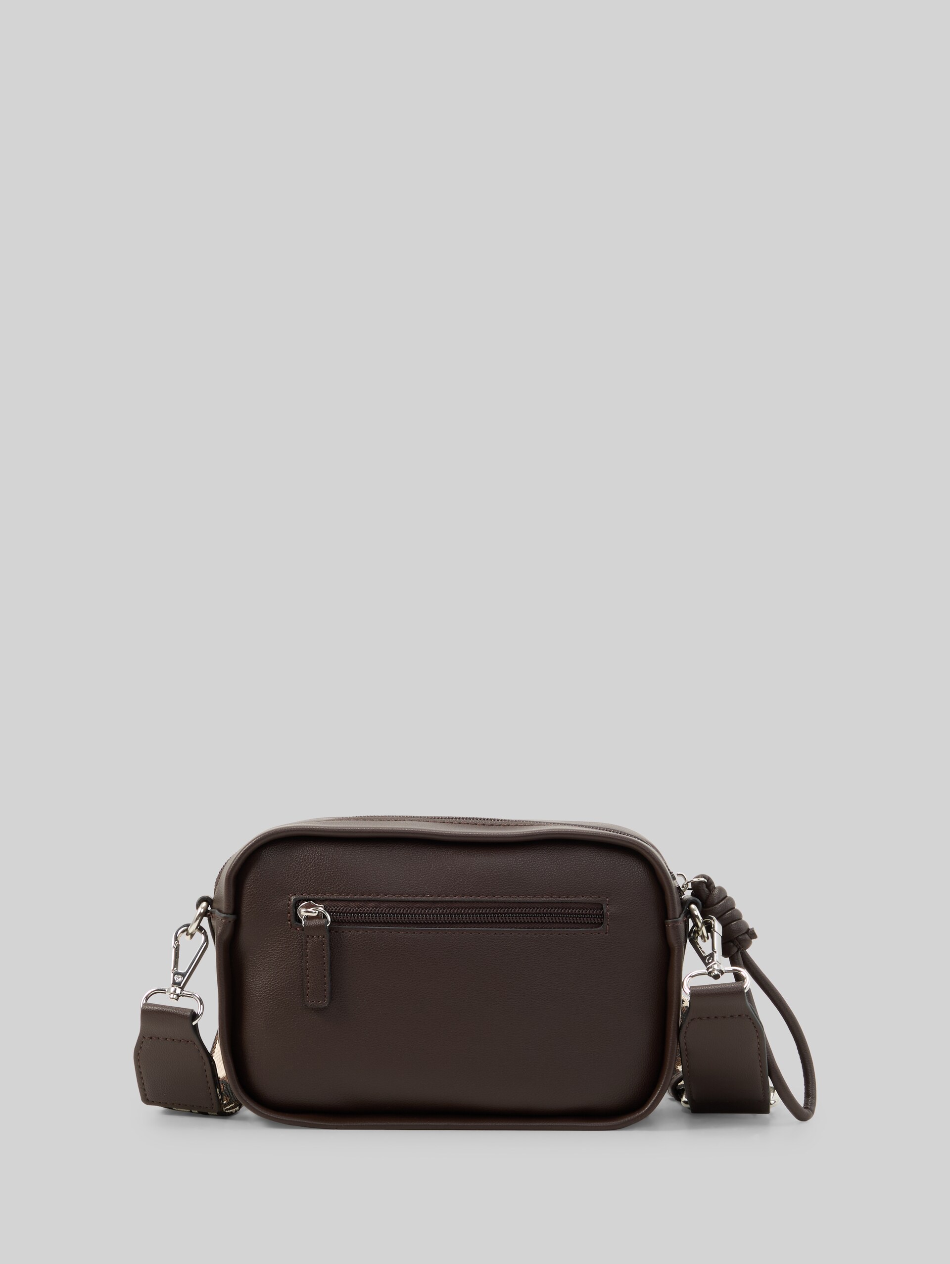 TTTATIANA schoudertas met geweven riem met patroon - dark brown - Achteraanzicht product