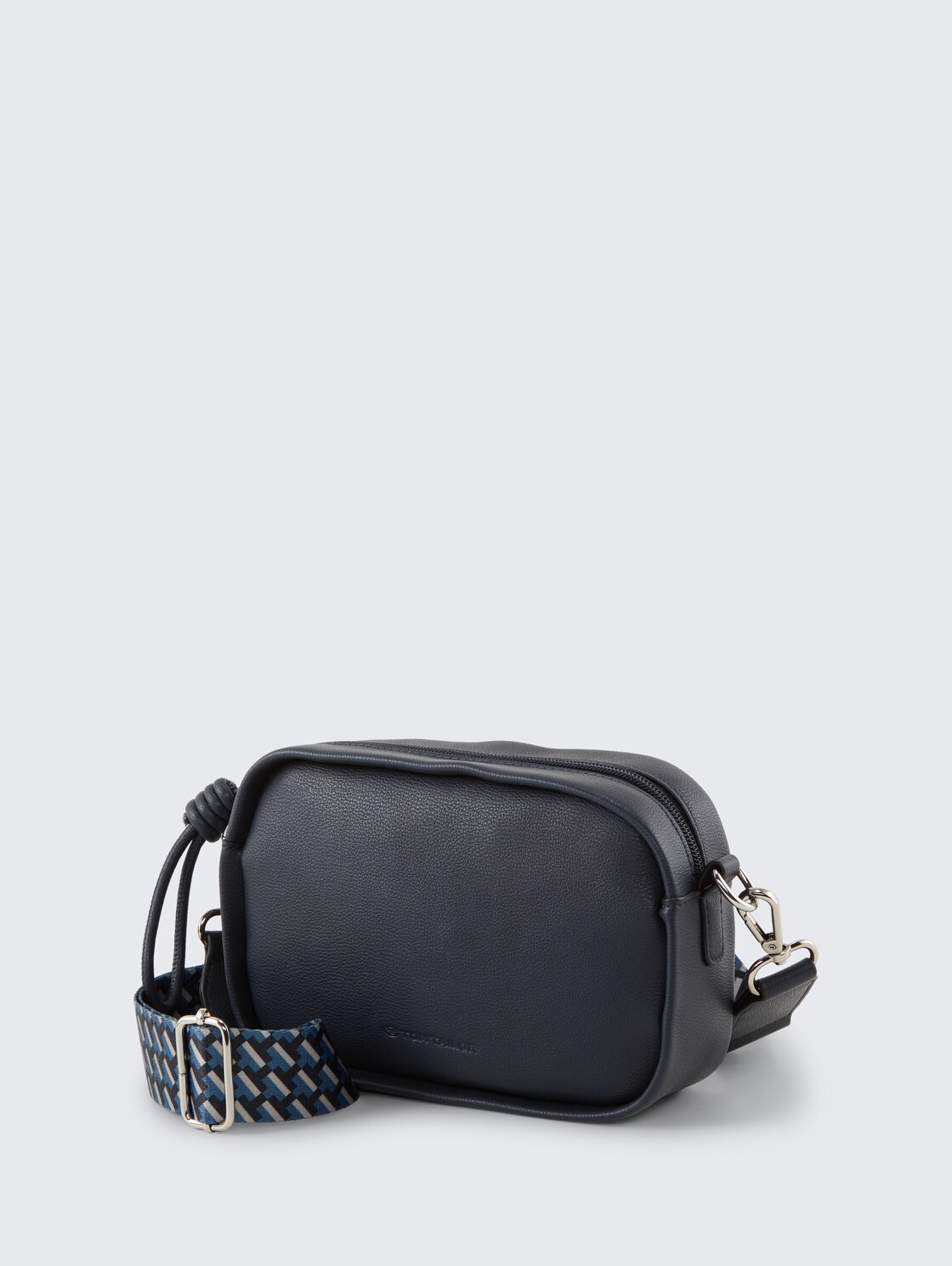 TTTATIANA Umhängetasche mit gemustertem Webriemen - dark blue - seitliche Produkt-Ansicht 