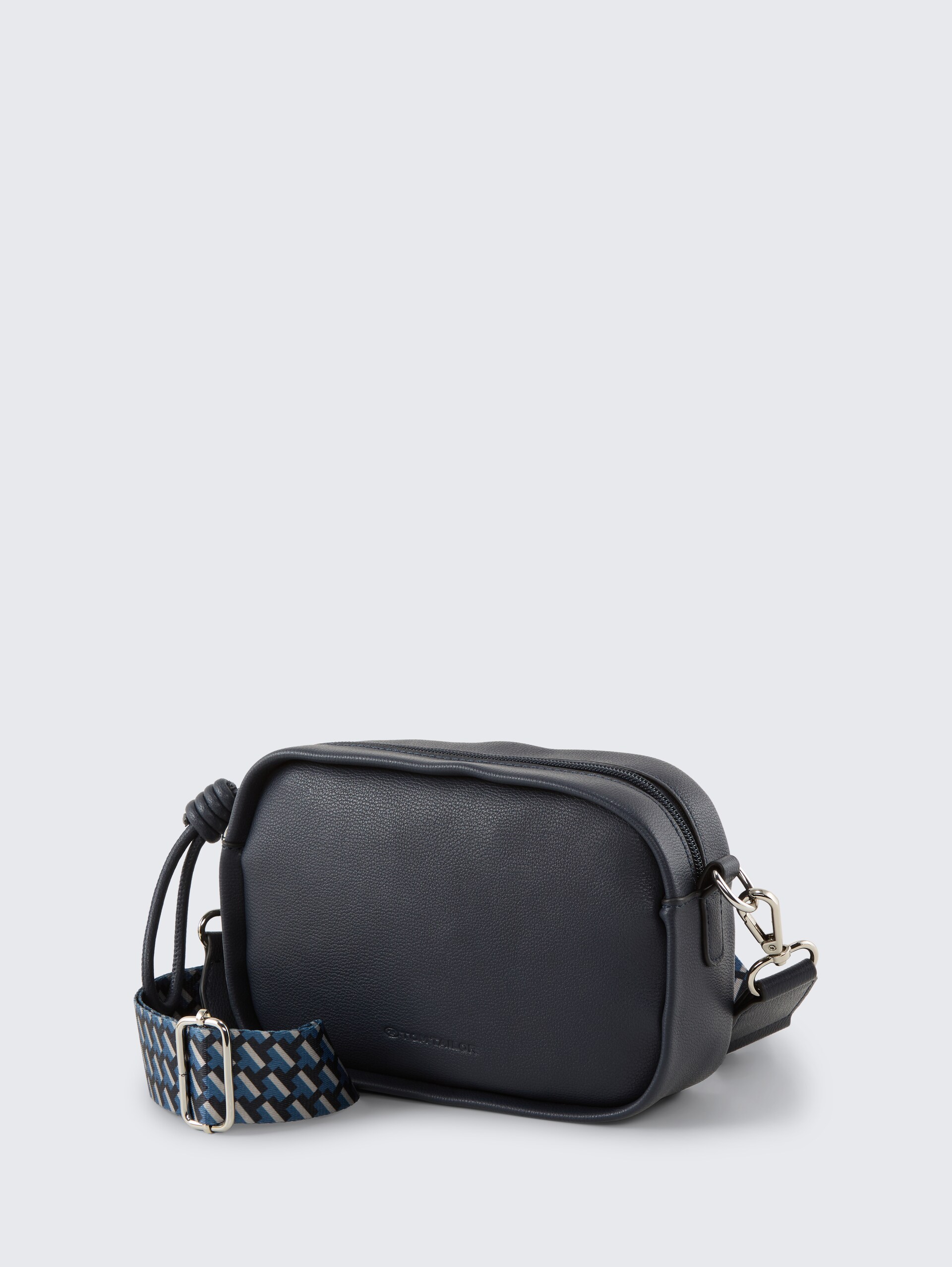 TTTATIANA Umhängetasche mit gemustertem Webriemen - dark blue - seitliche Produkt-Ansicht 