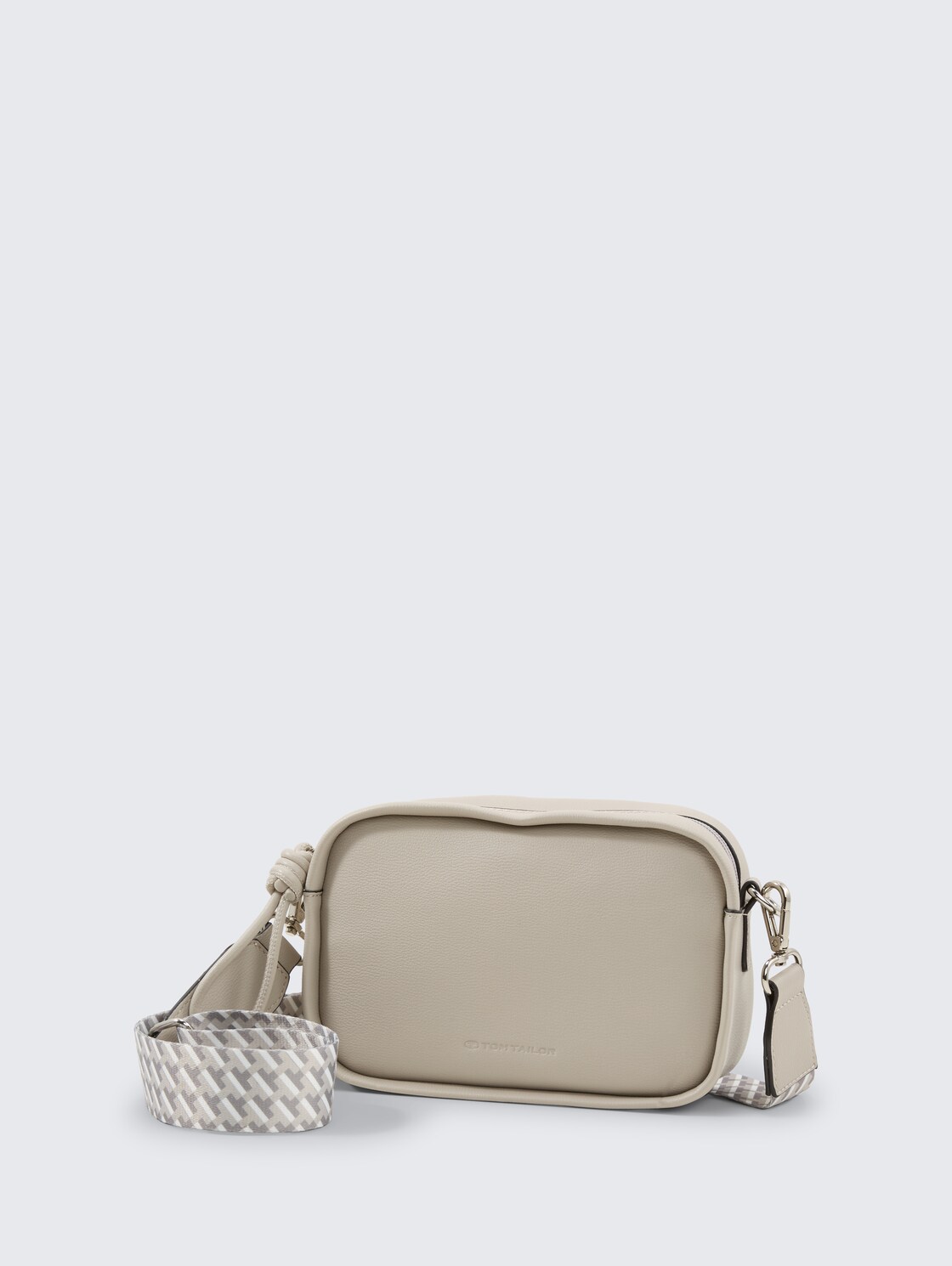 TTTATIANA Umhängetasche mit gemustertem Webriemen - grey - seitliche Produkt-Ansicht 