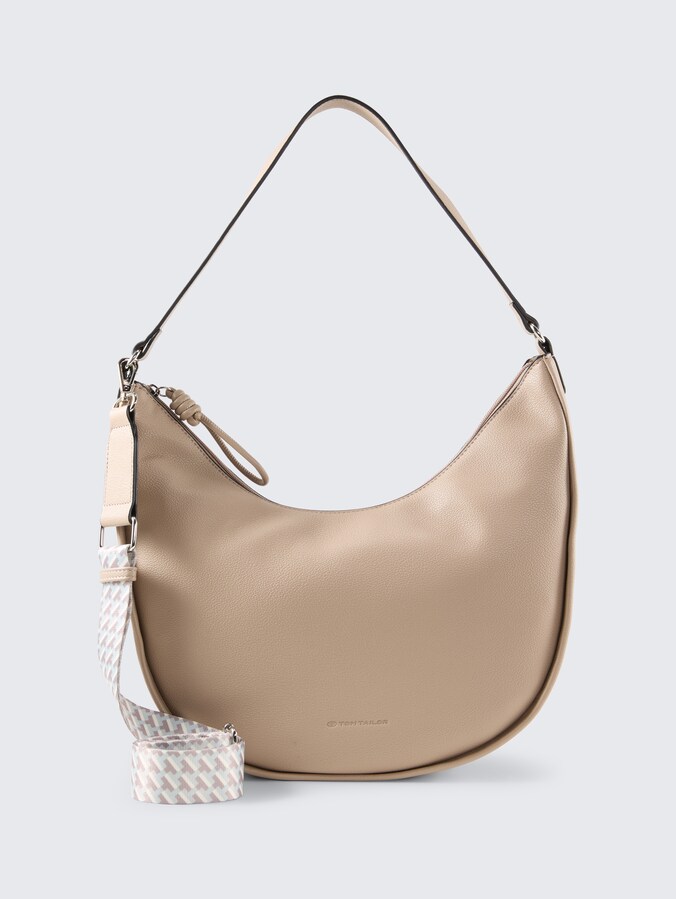 TTTATIANA M shoulder bag with patterned woven strap by Women, taupe / taupe