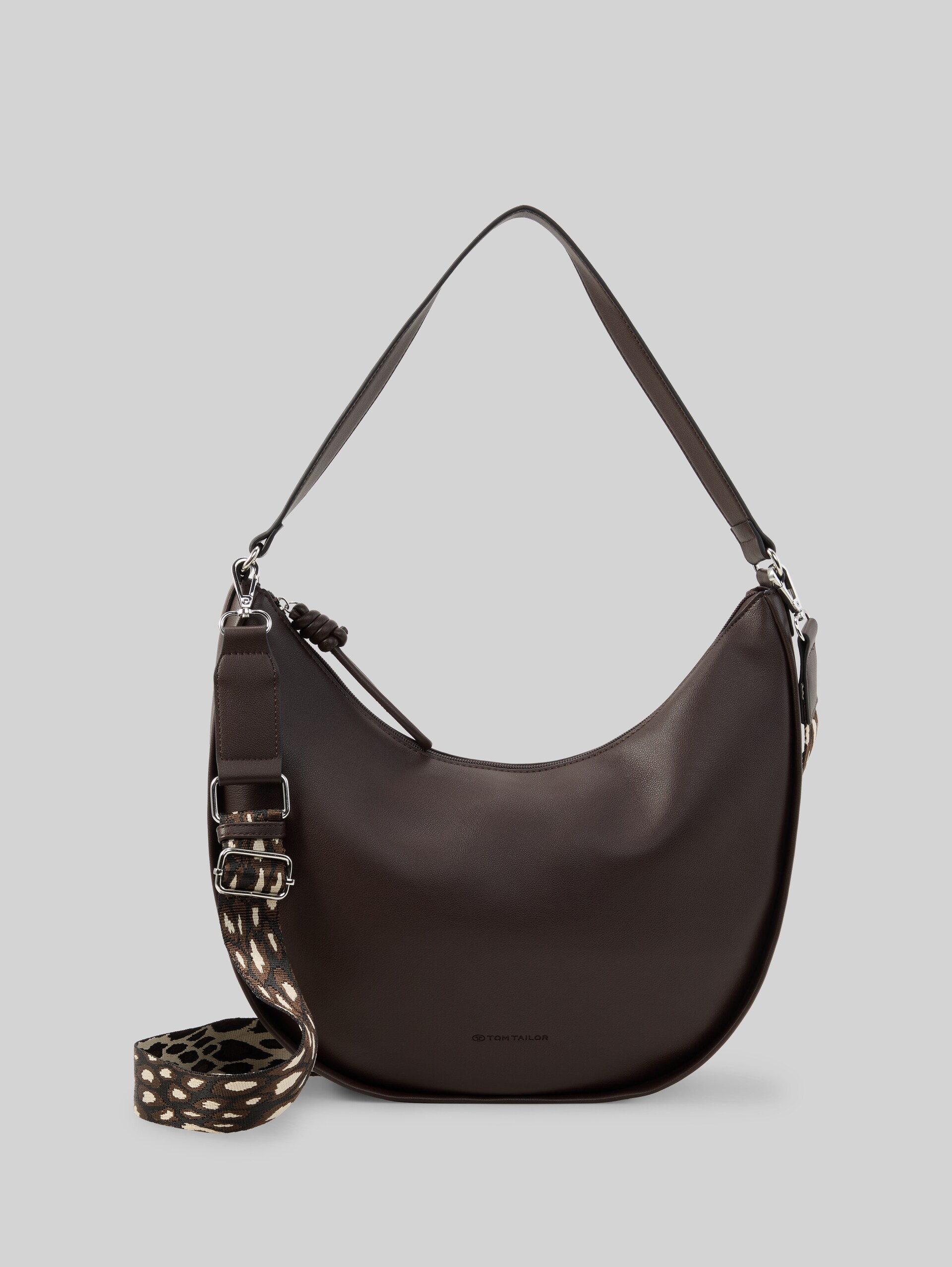TTTATIANA schoudertas met geweven riem met patroon - dark brown - Product vooraanzicht