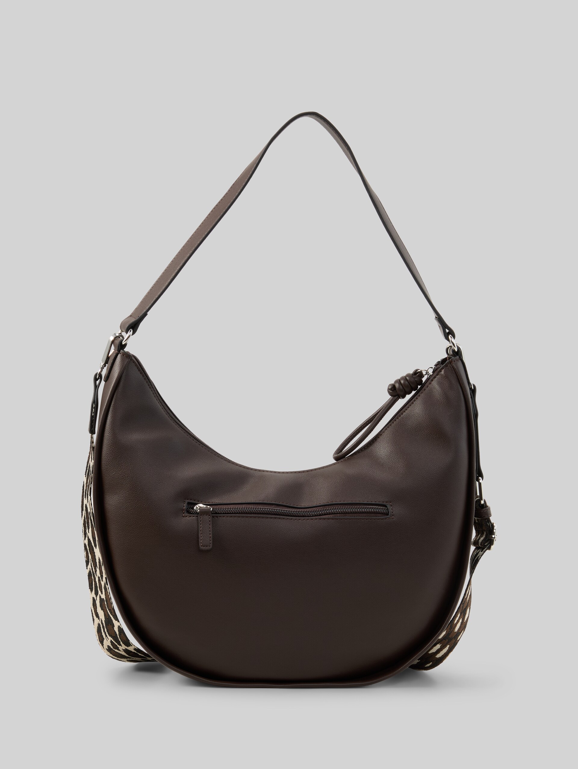 TTTATIANA schoudertas met geweven riem met patroon - dark brown - Achteraanzicht product
