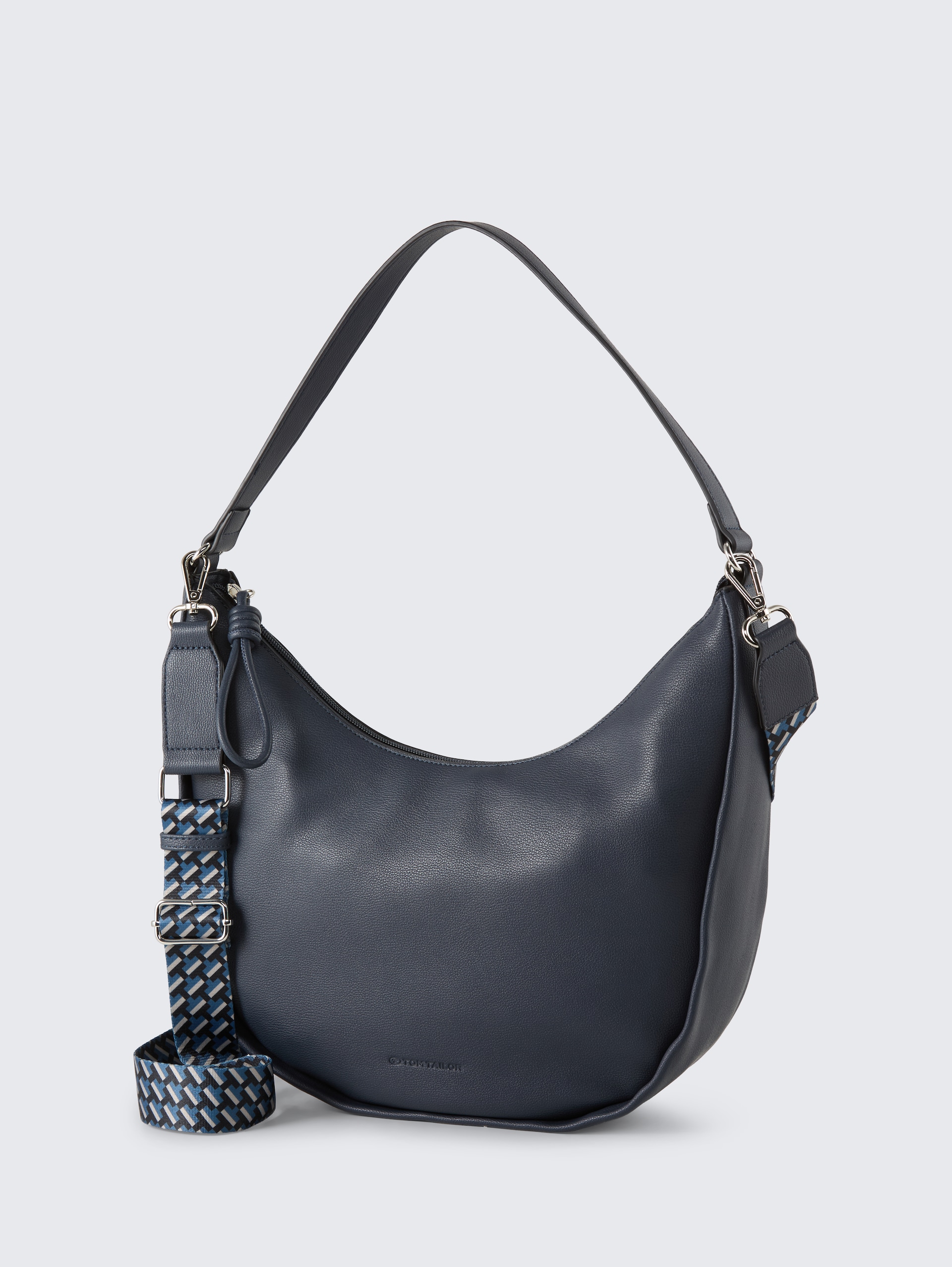 TTTATIANA M Schultertasche mit gemustertem Webriemen - dark blue - seitliche Produkt-Ansicht 