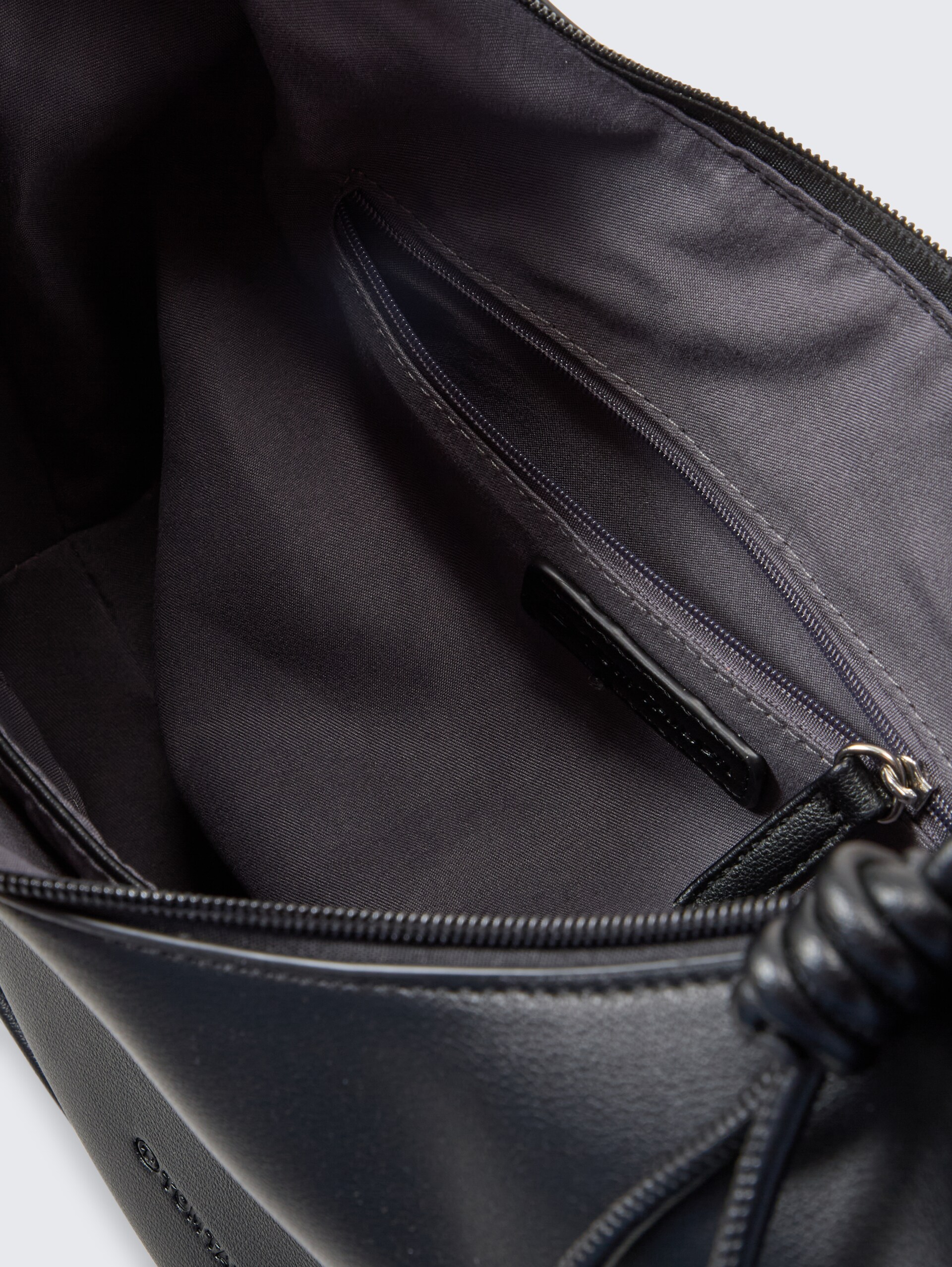 TTTATIANA M Schultertasche mit gemustertem Webriemen - schwarz / black - seitliche Produkt-Ansicht 