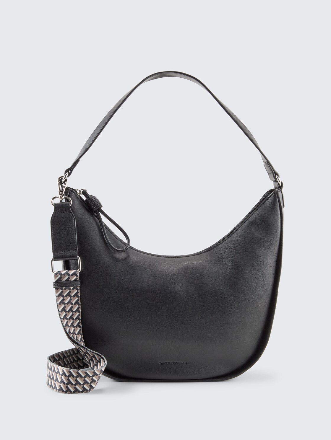 TTTATIANA M Schultertasche mit gemustertem Webriemen - schwarz / black - Vorder-Produkt-Ansicht