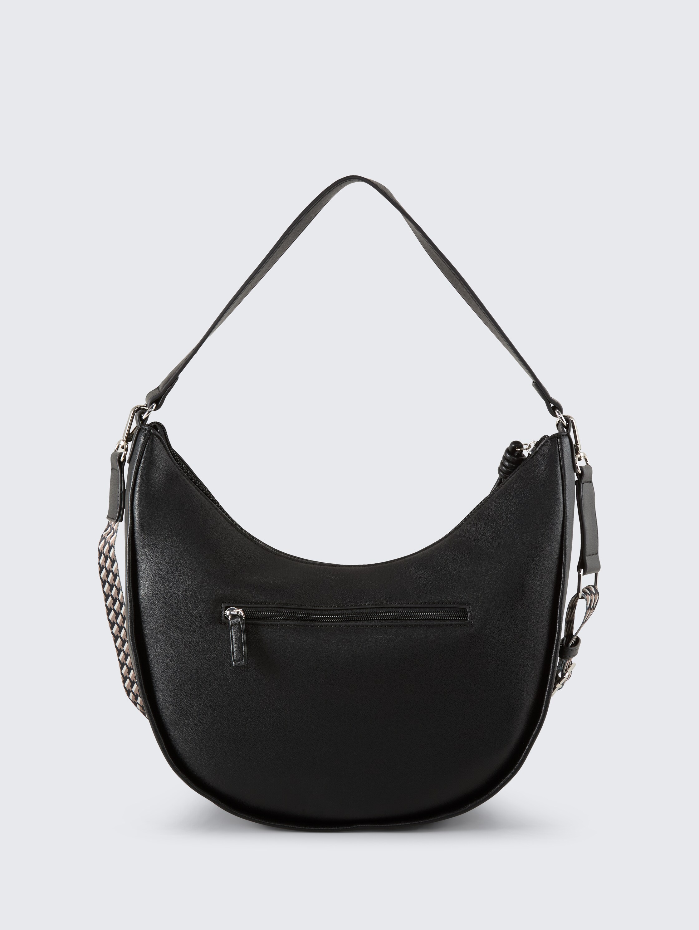 TTTATIANA M Schultertasche mit gemustertem Webriemen - schwarz / black - Produkt-Rückansicht