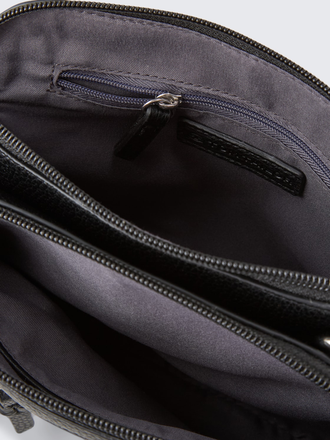 TTWINONA S Umhängetasche mit Reißverschluss-Details - schwarz / black - seitliche Produkt-Ansicht 