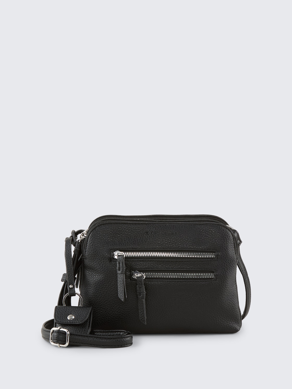 TTWINONA S Umhängetasche mit Reißverschluss-Details - schwarz / black - Vorder-Produkt-Ansicht