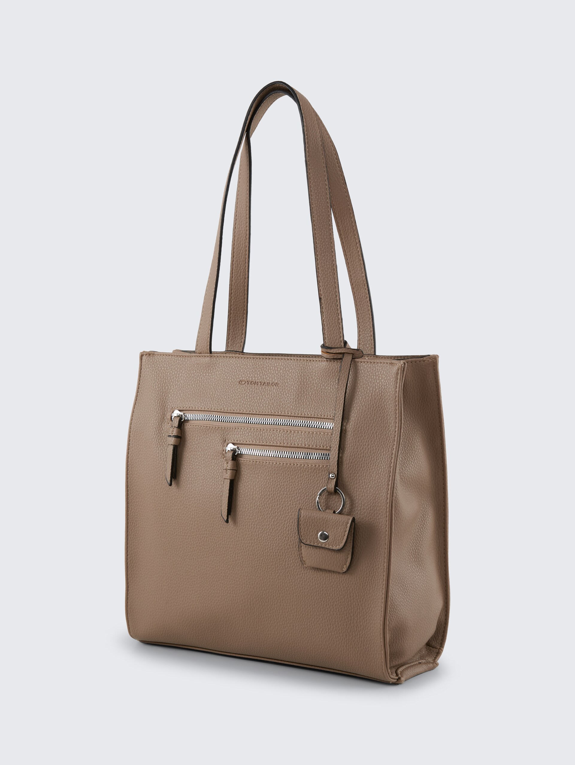 TTWINONA M Shopper mit Reißverschluss-Details - taupe / taupe - seitliche Produkt-Ansicht 