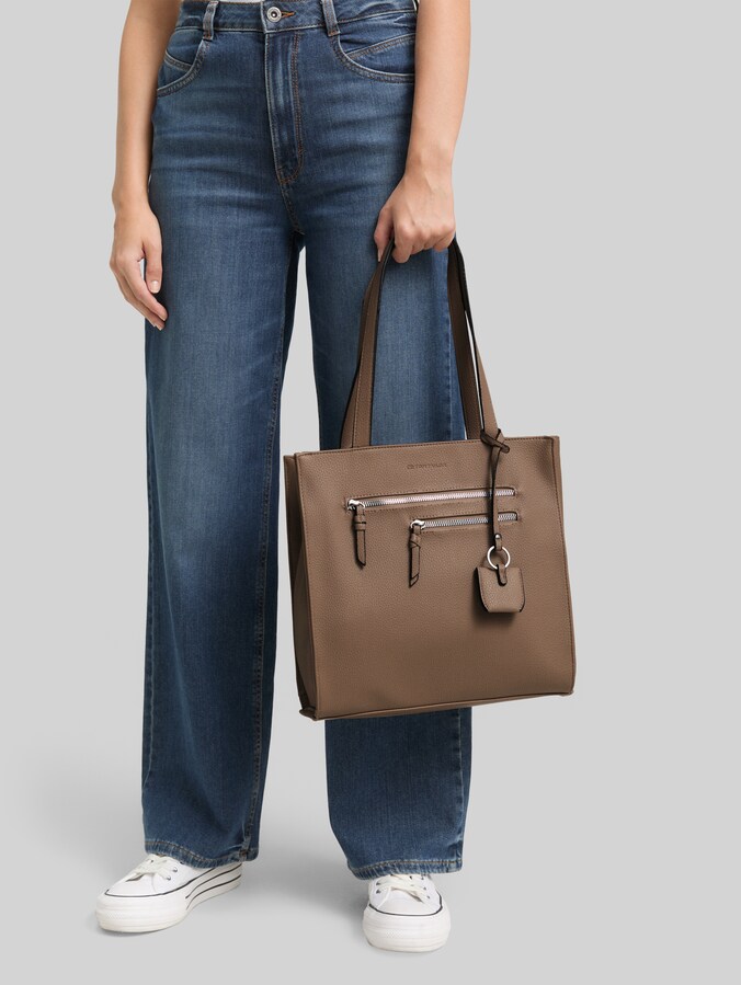TTWINONA M Shopper mit Reißverschluss-Details von Women, taupe / taupe