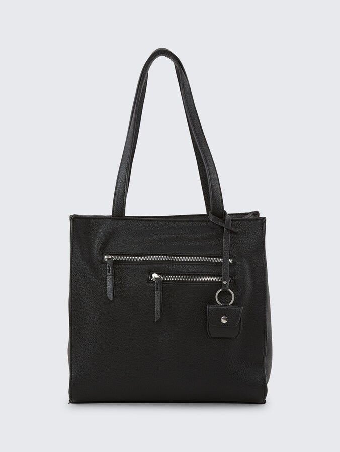 TTWINONA M shopper with zip details by Women, schwarz / black