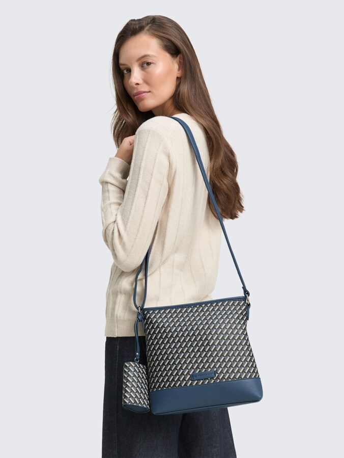 TTXENIA M Umhängetasche mit Allover-Print von Women, blue