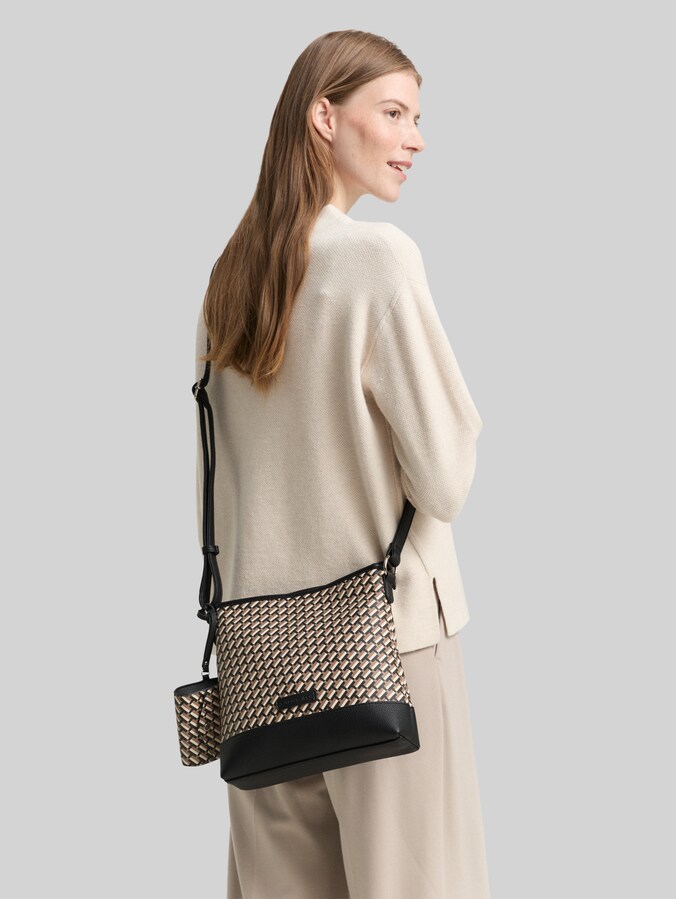 TTXENIA M Umhängetasche mit Allover-Print von Women, schwarz / black