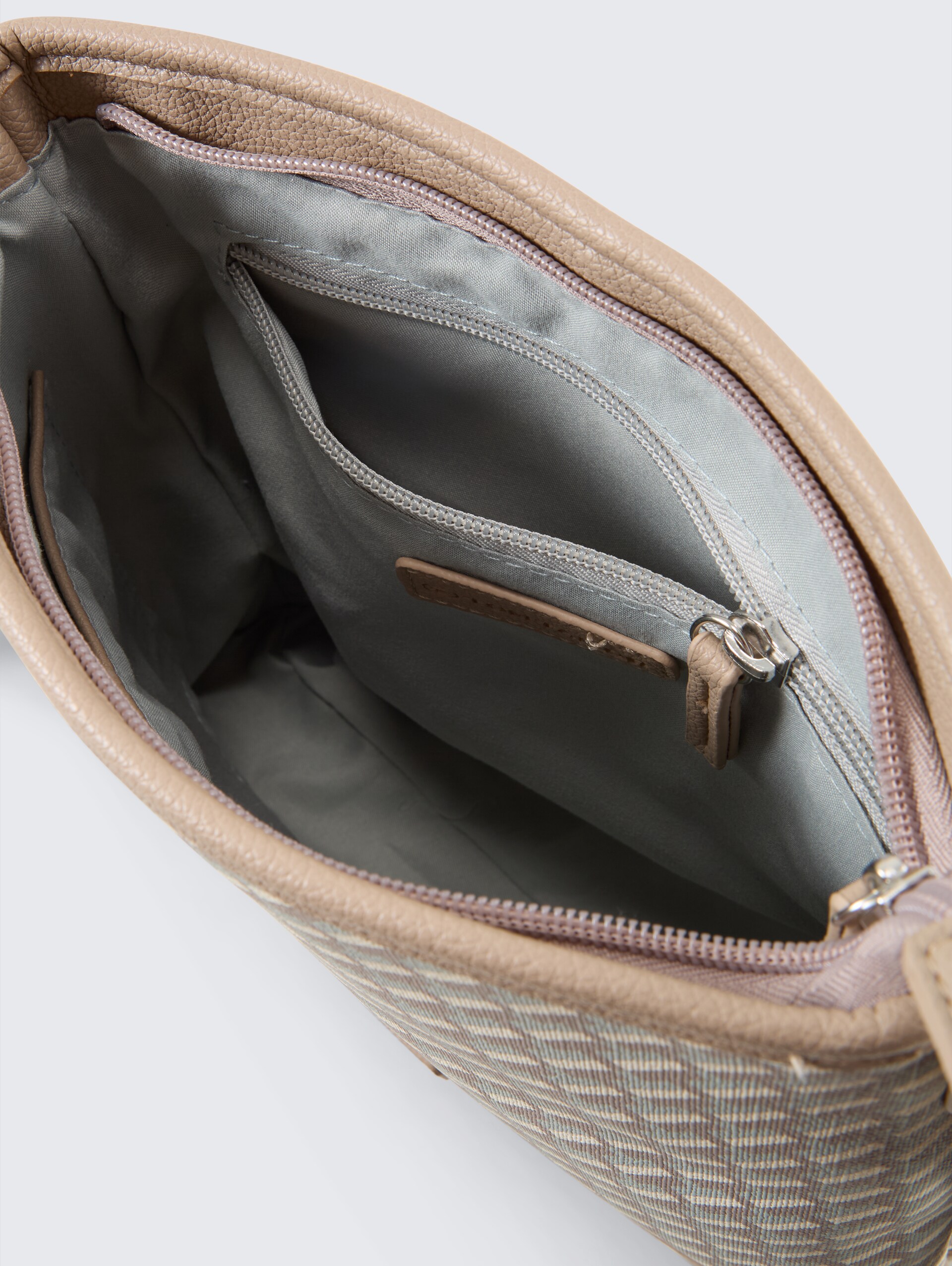 TTXENIA M Umhängetasche mit Allover-Print - printed taupe - seitliche Produkt-Ansicht 