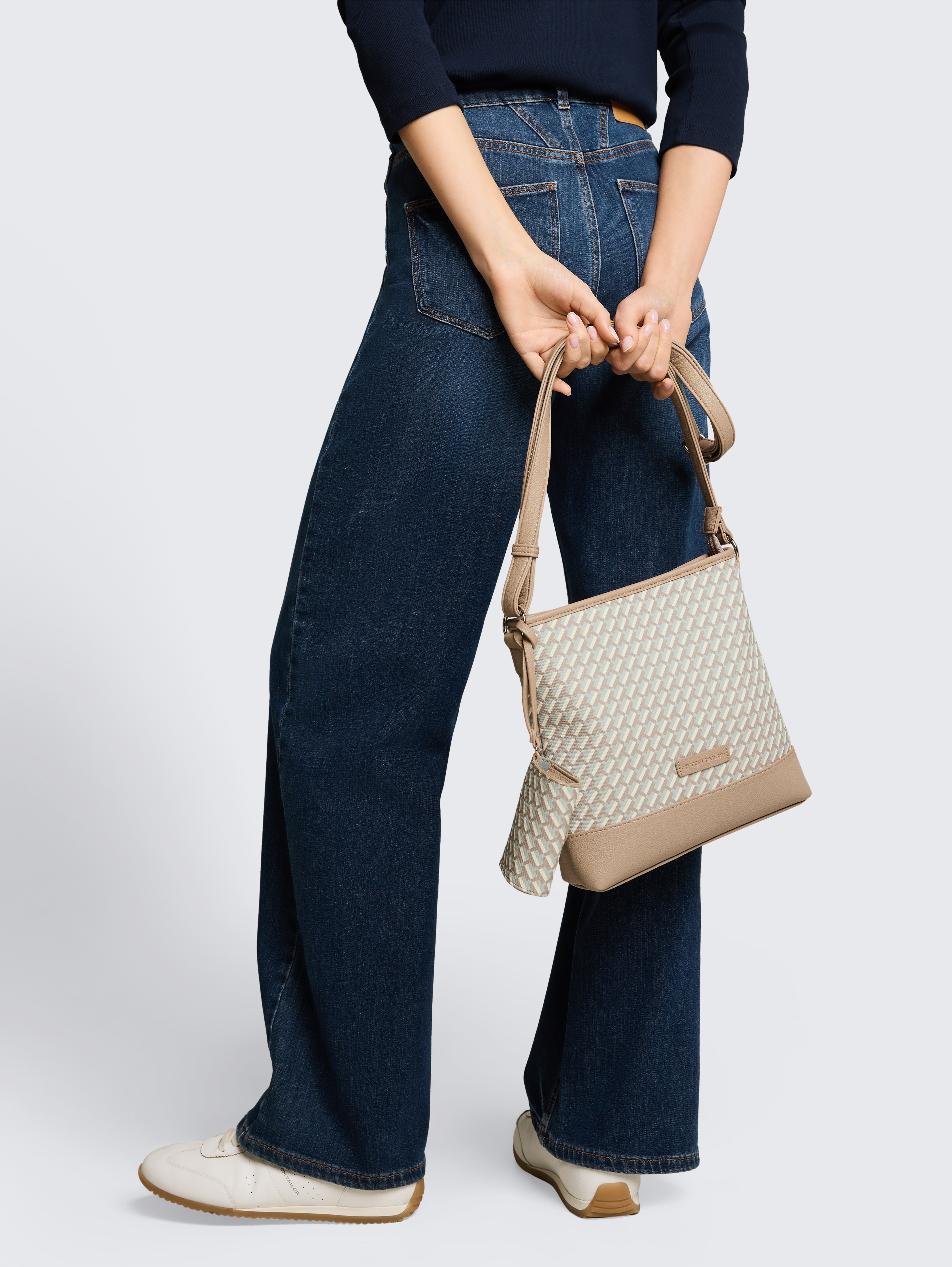 TTXENIA M Umhängetasche mit Allover-Print von Women, printed taupe