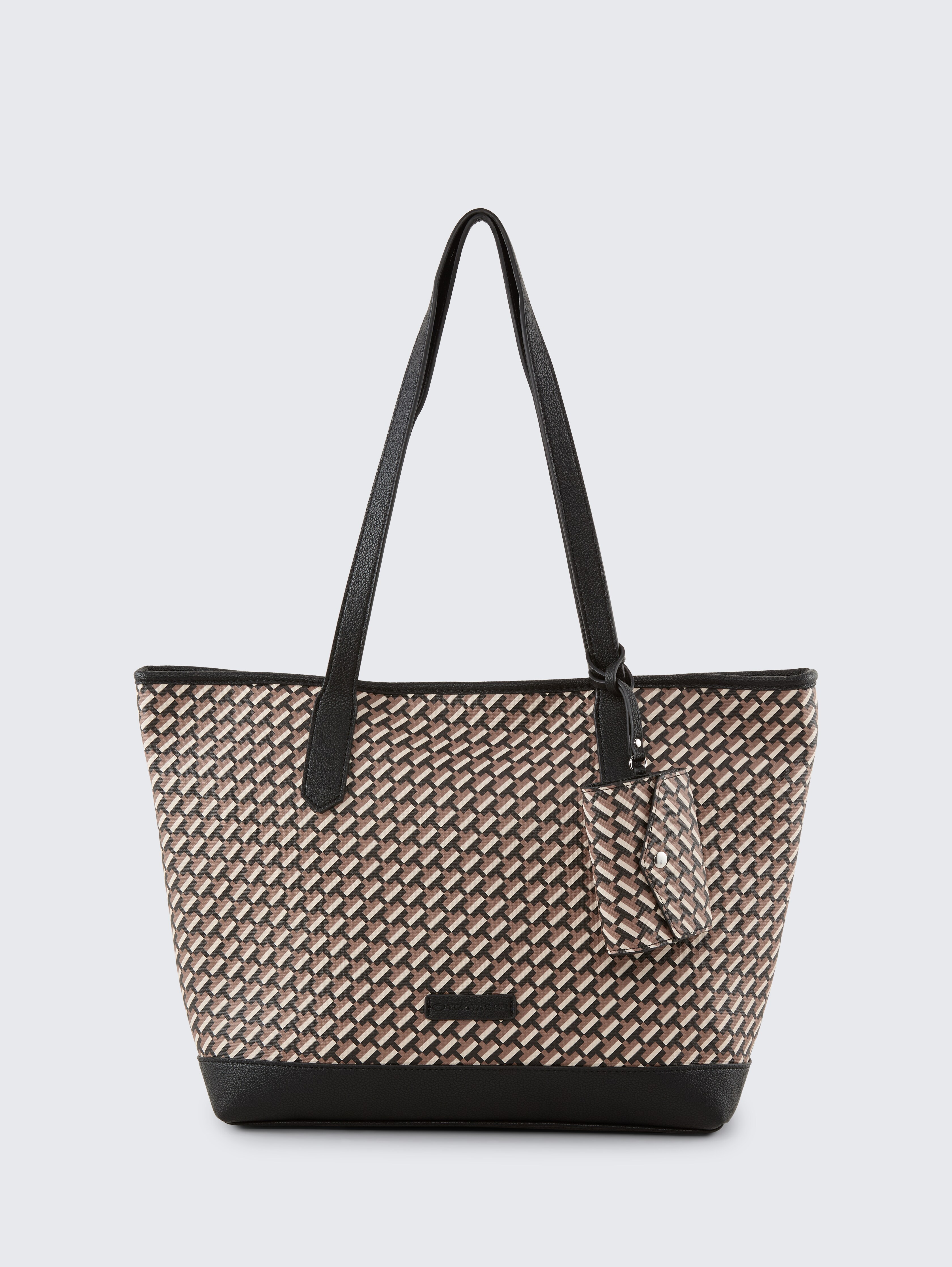 TTXENIA L Shopper mit Allover-Print von Women, schwarz / black