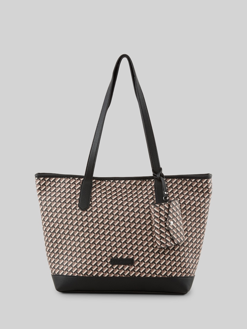 TTXENIA L Shopper mit Allover-Print von Women, schwarz / black