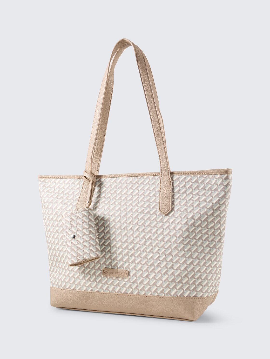 TTXENIA L Shopper mit Allover-Print - printed taupe - seitliche Produkt-Ansicht 