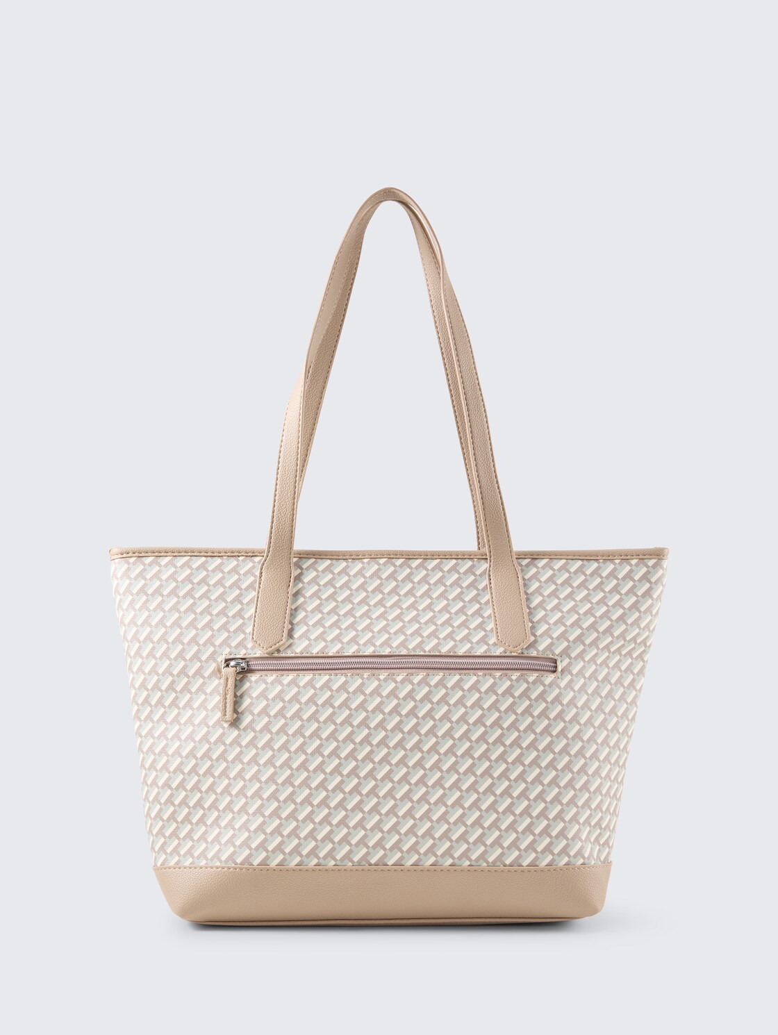 TTXENIA L Shopper mit Allover-Print - printed taupe - Produkt-Rückansicht