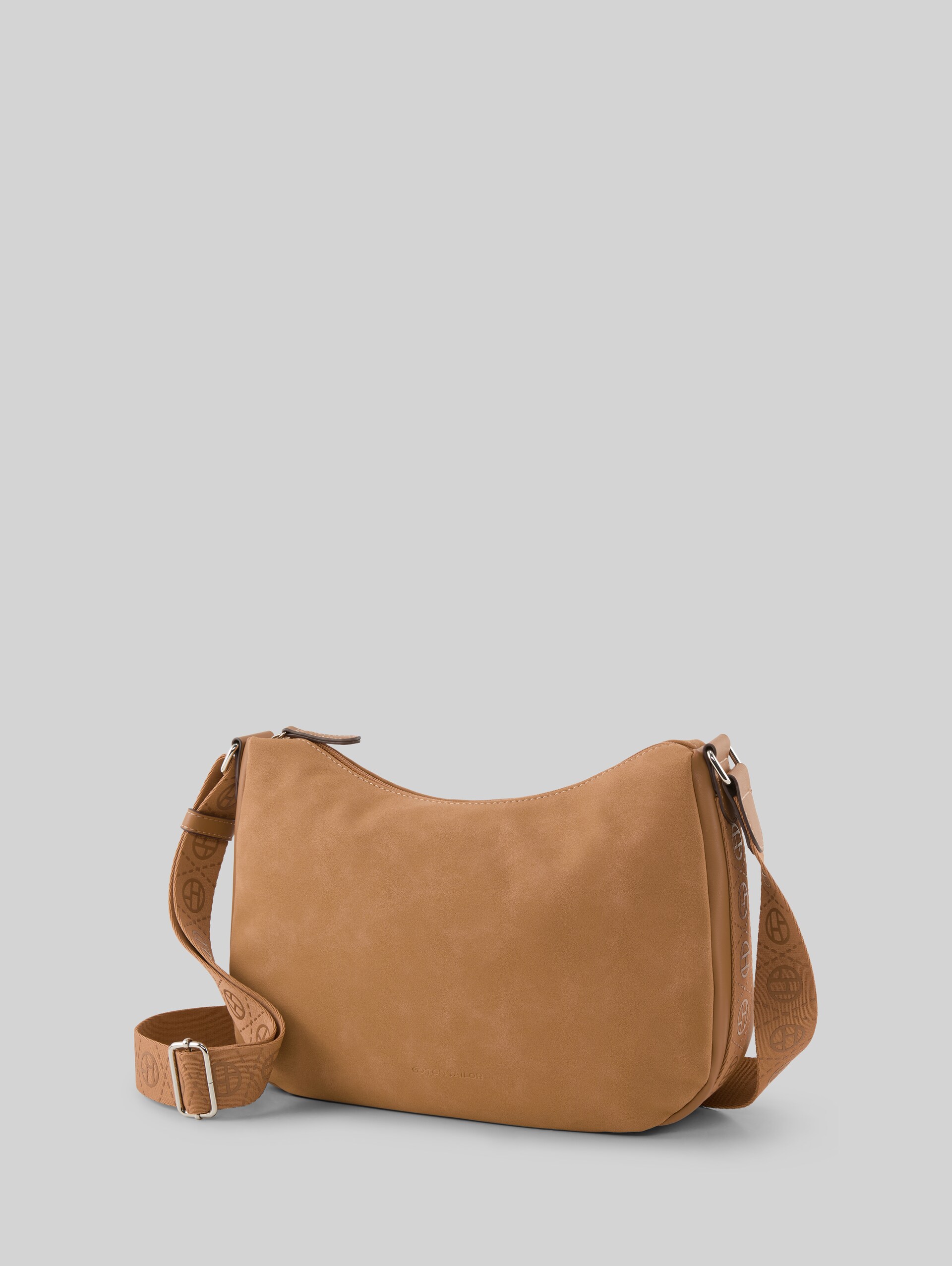 TTYARA S Umhängetasche mit bedrucktem Webriemen - camel / camel nature - seitliche Produkt-Ansicht 