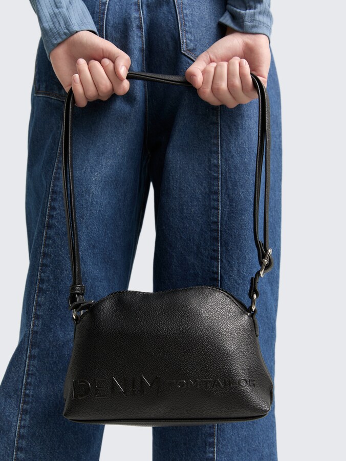 TTZEPHYRA S Sac à bandoulière avec logo imprimé en silicone par Denim Female, schwarz / black