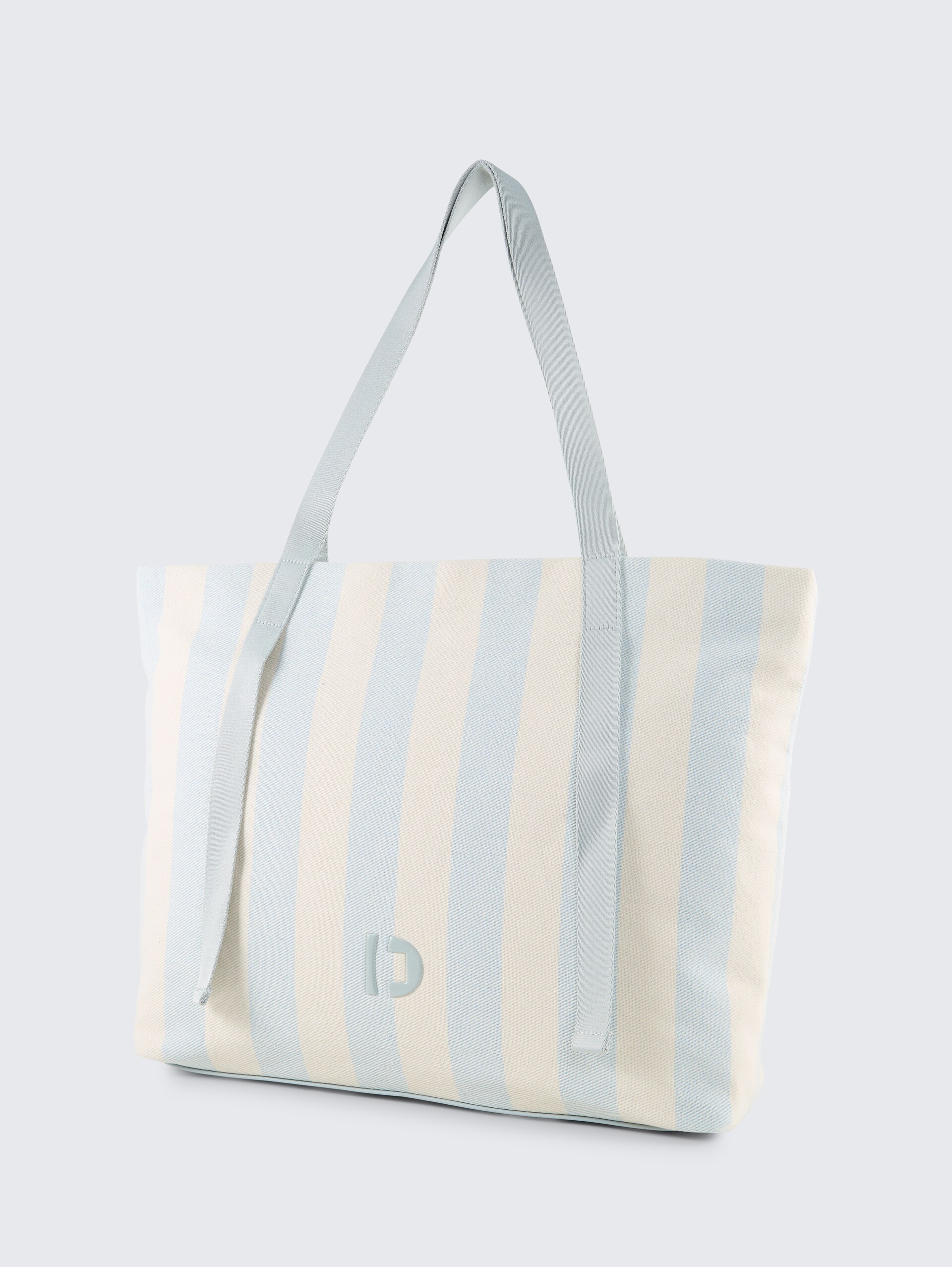 TTJETT XL Shopper met streepjesmotief - stripes blue - zijaanzicht product 