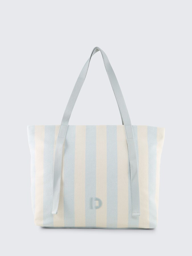 TTJETT XL Shopper with striped pattern by Denim Female, stripes blue