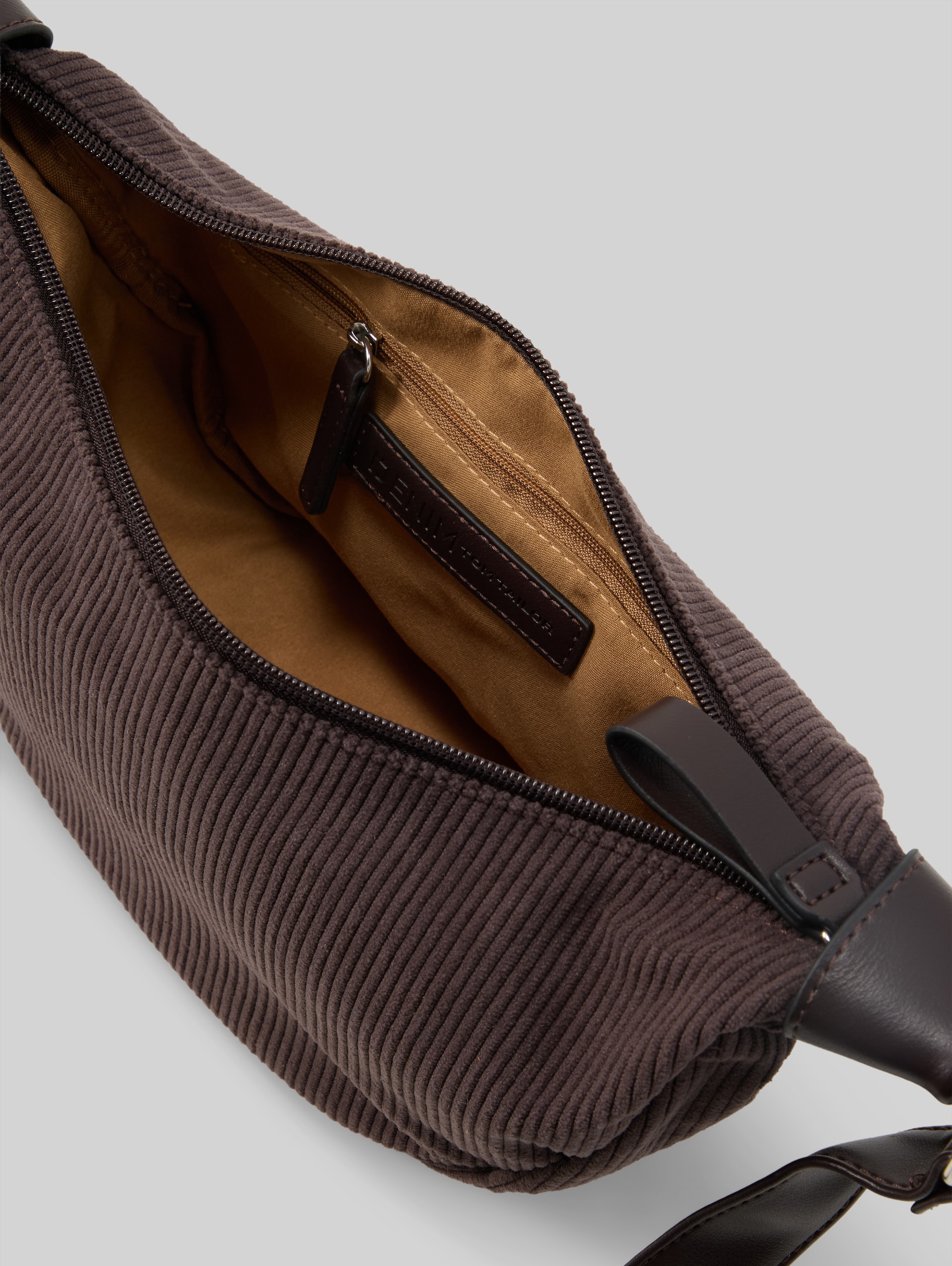 TTLIRIEL M schoudertas - dark brown - zijaanzicht product 
