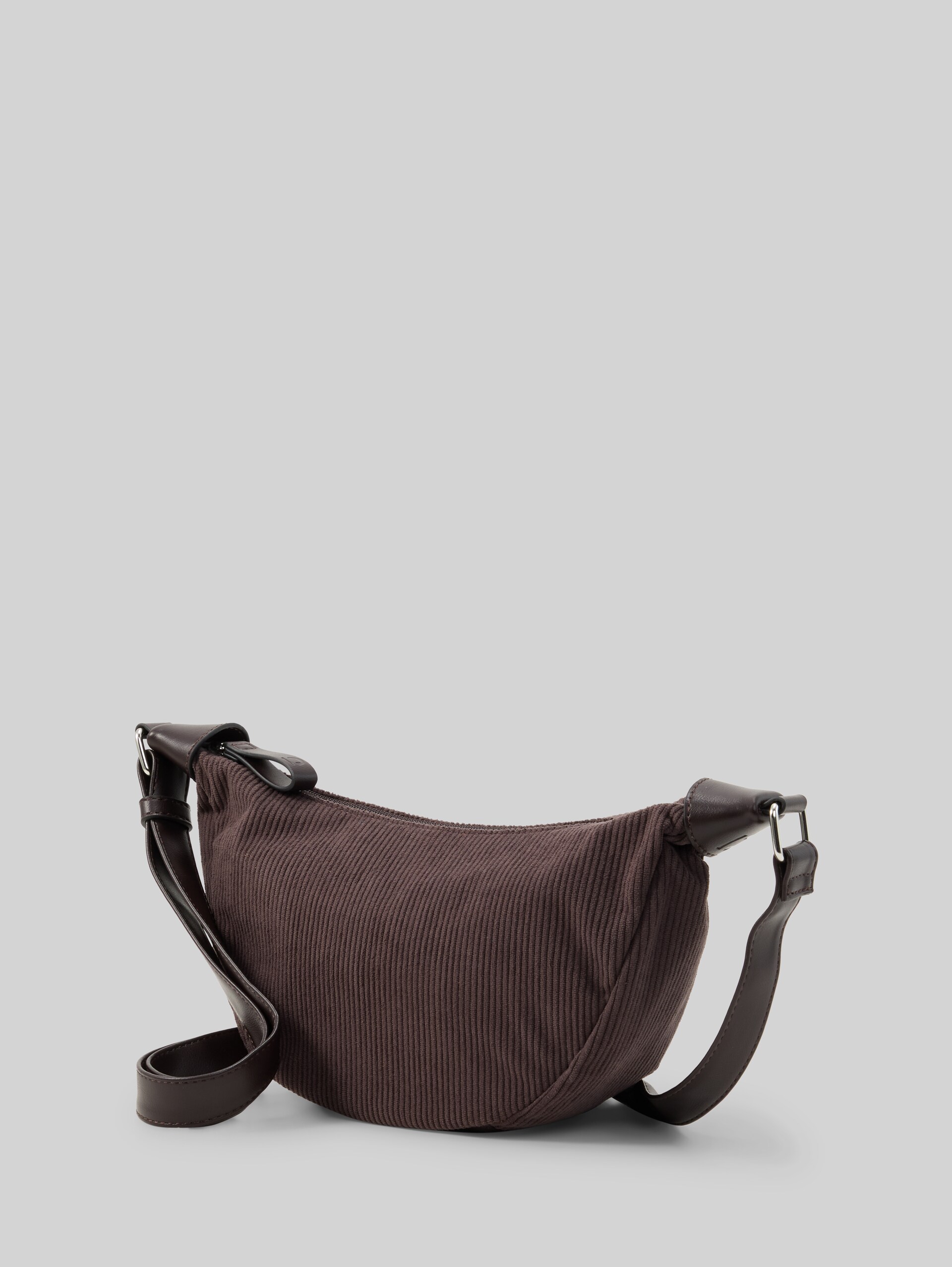 TTLIRIEL M schoudertas - dark brown - zijaanzicht product 