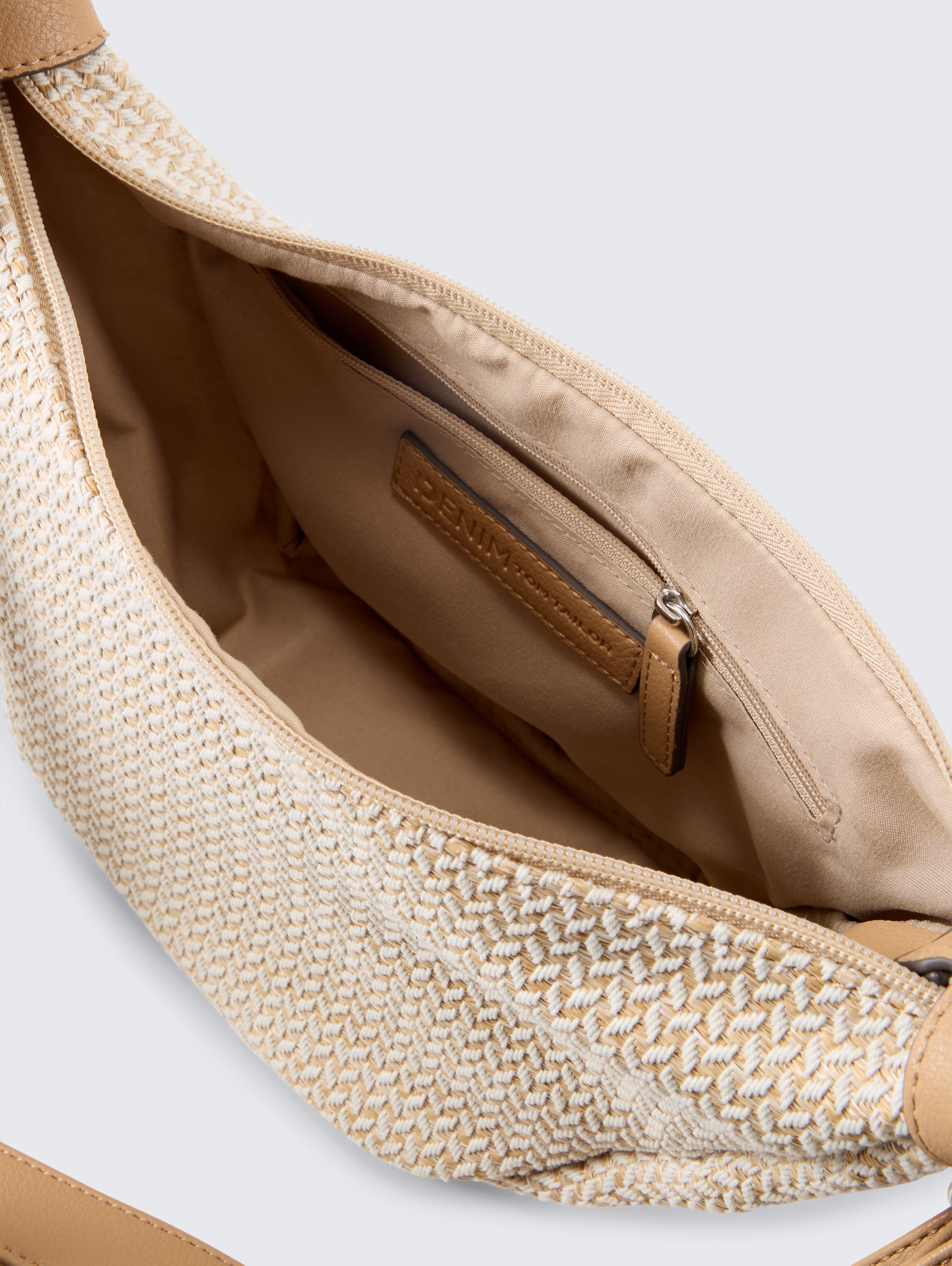 TTLIRIEL RAFFIA M Umhängetasche in Flecht-Optik - beige / beige - seitliche Produkt-Ansicht 