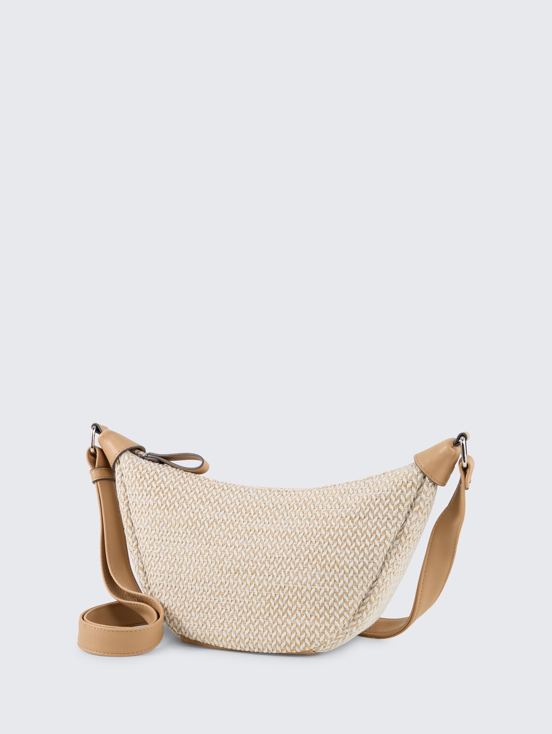 TTLIRIEL RAFFIA M Umhängetasche in Flecht-Optik - beige / beige - seitliche Produkt-Ansicht 