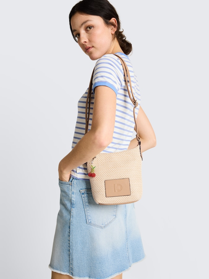 TTLUCIEN S Sac à bandoulière structuré par Denim Female, beige / beige