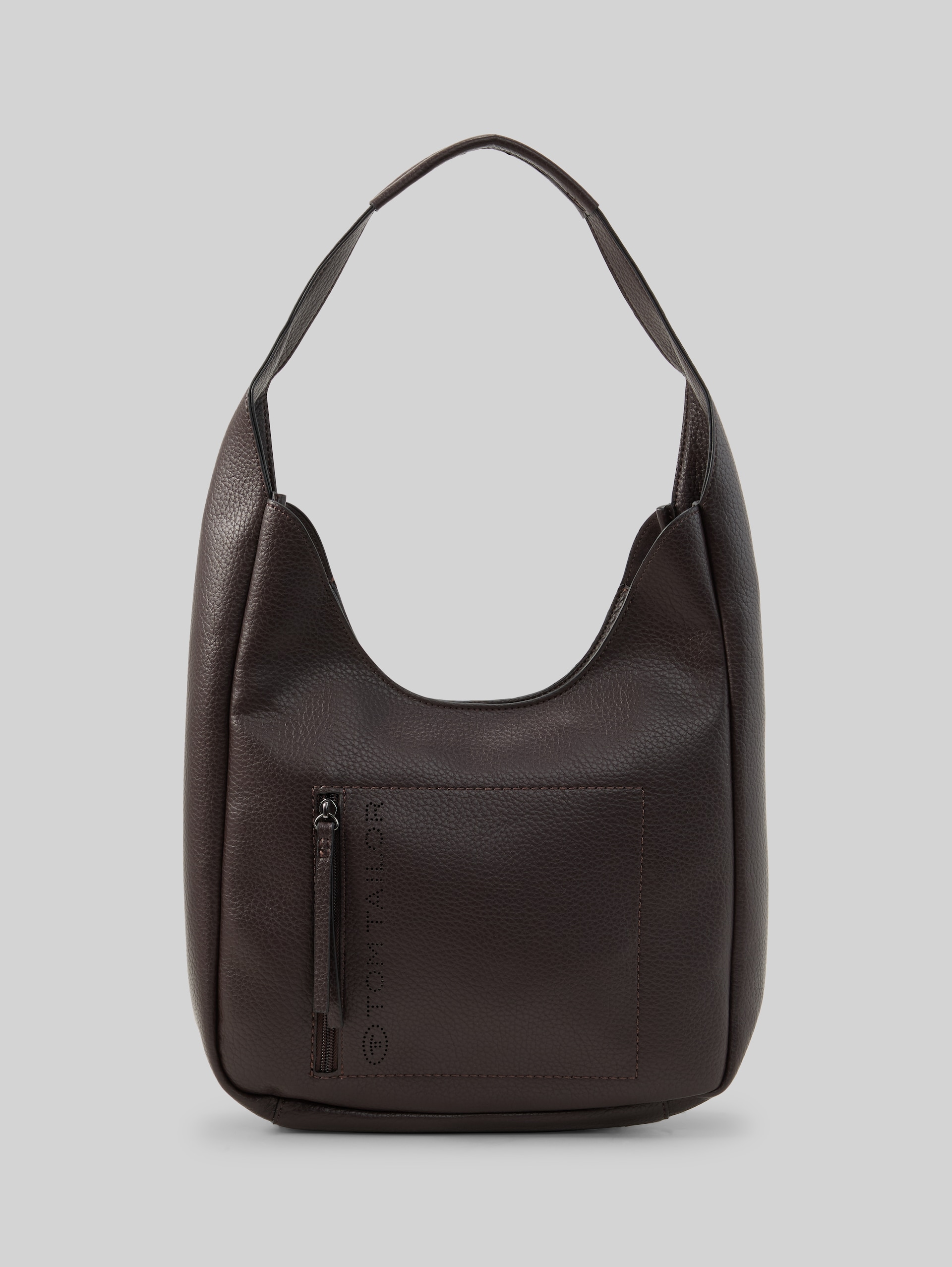 TTANALISA schoudertas met logo-reliëf - dark brown - Product vooraanzicht