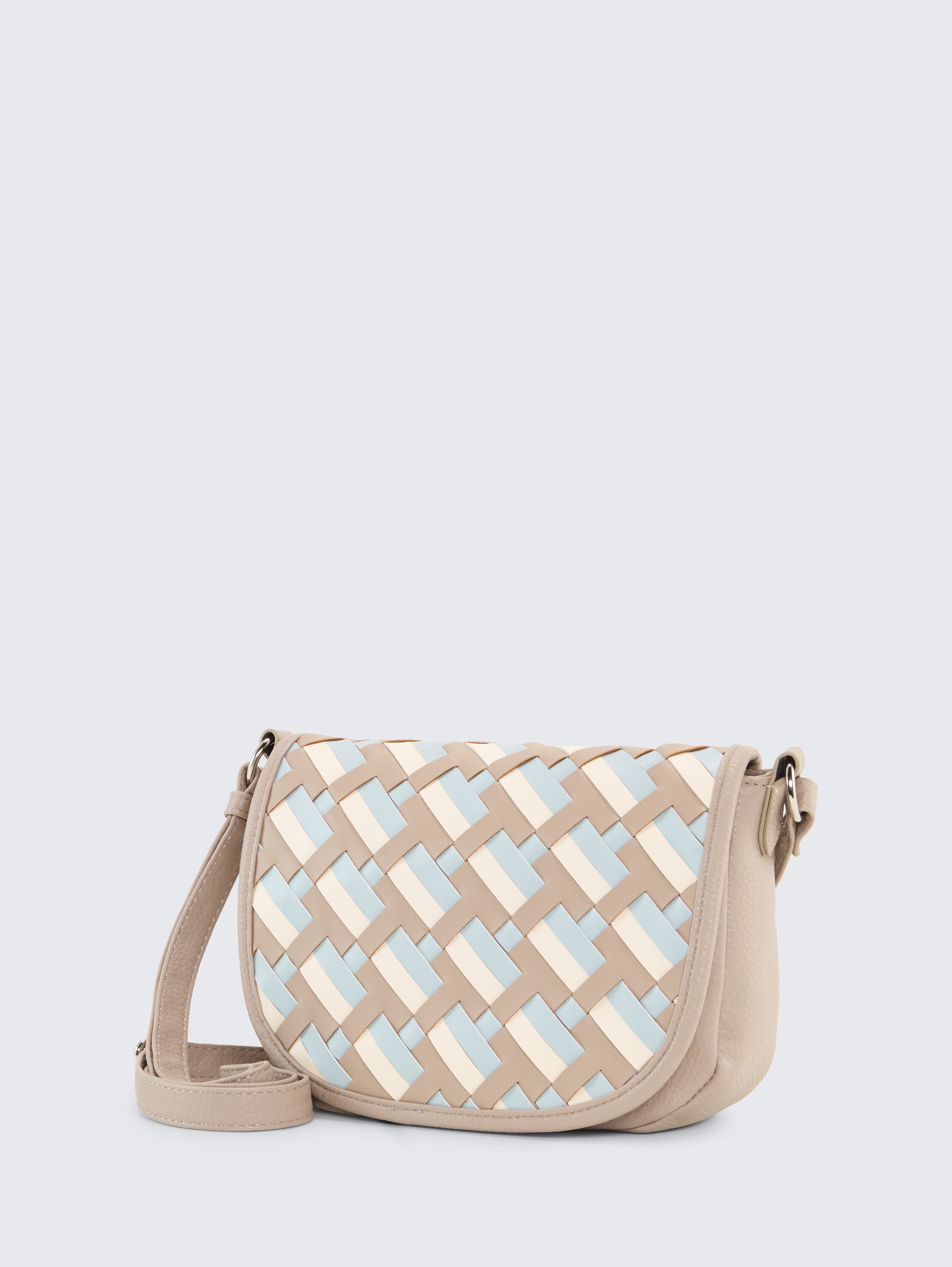 TTDEVIE Handbag with woven look - mixed_taupe - 