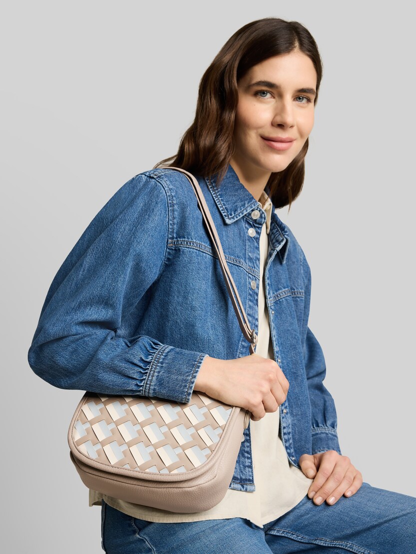 TTDEVIE Handbag with woven look by Women, mixed taupe